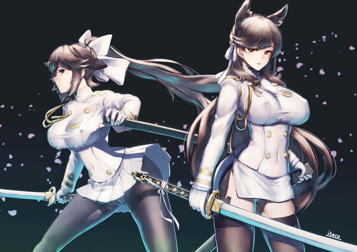 Warrior Atago Vs Takao Azur Lane Wallpapers