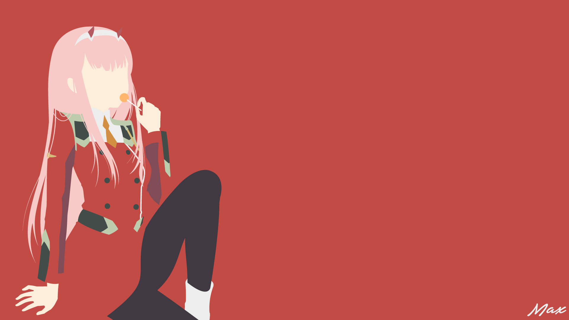 Zero Two Minimalist Wallpapers