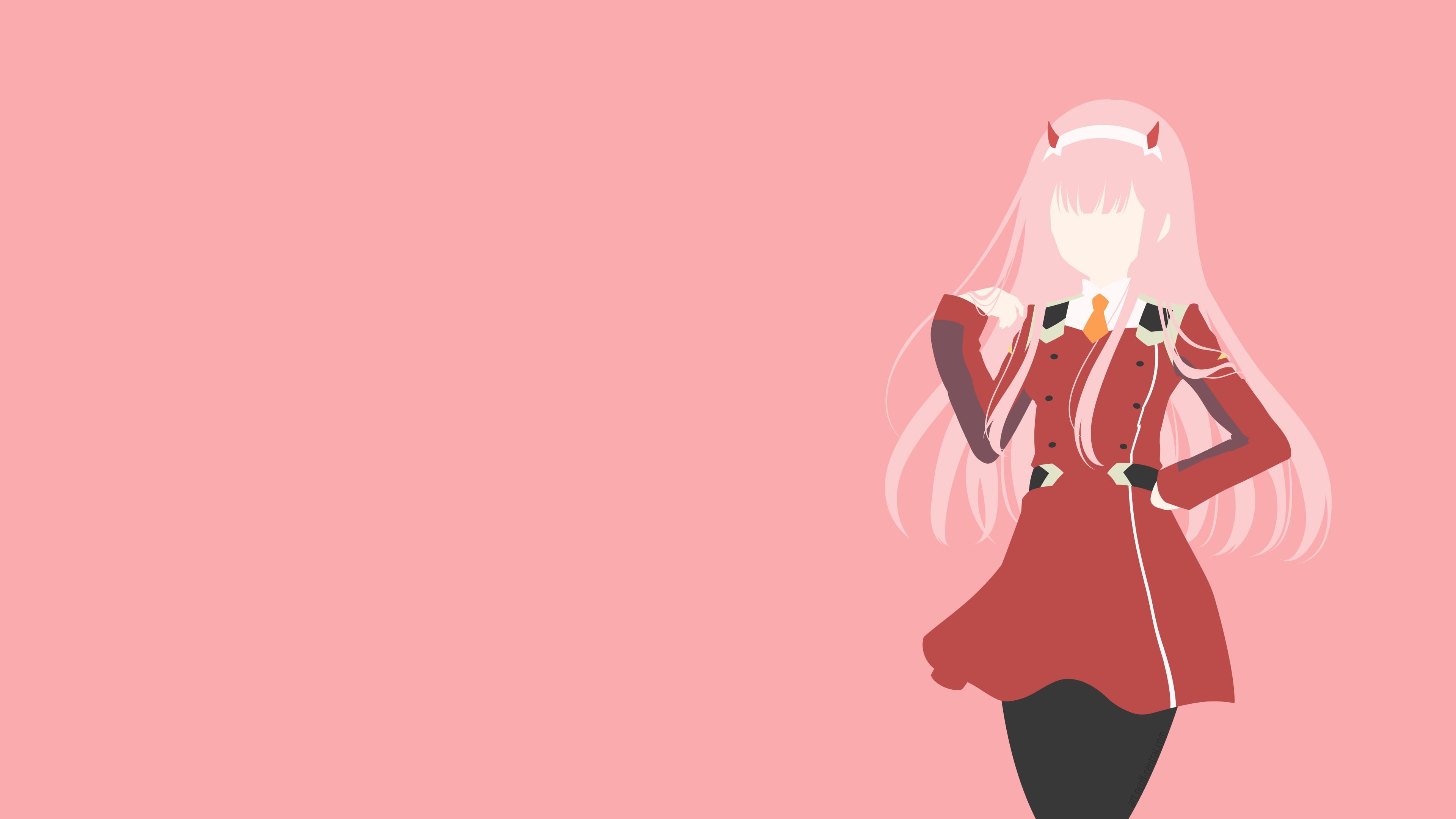 Zero Two Minimalist Wallpapers