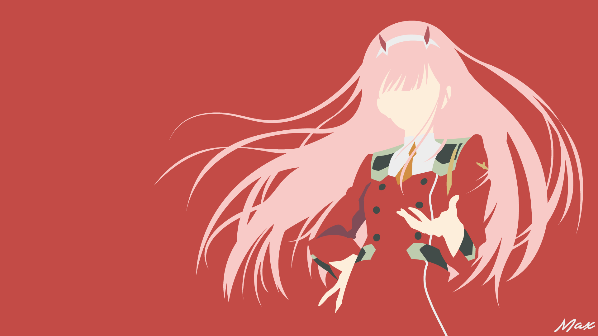 Zero Two Minimalist Wallpapers