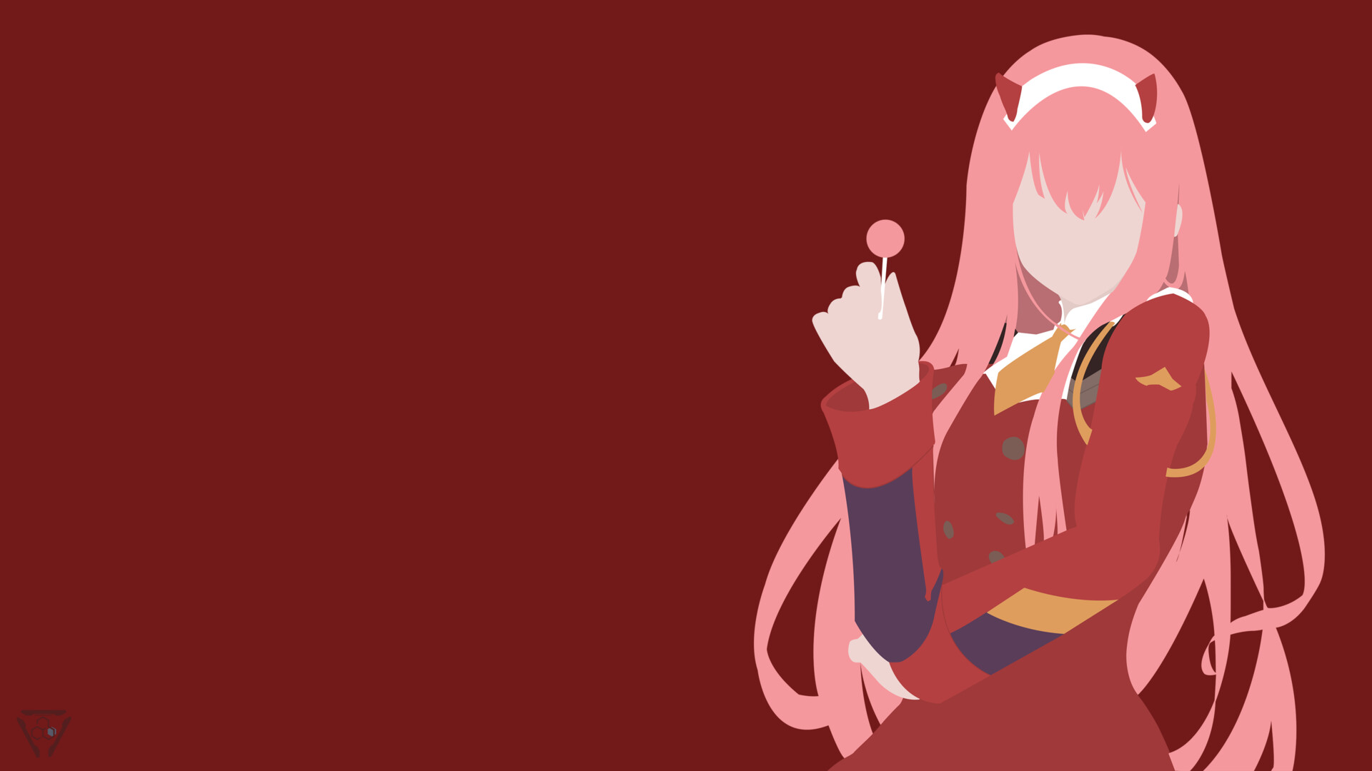 Zero Two Minimalist Wallpapers