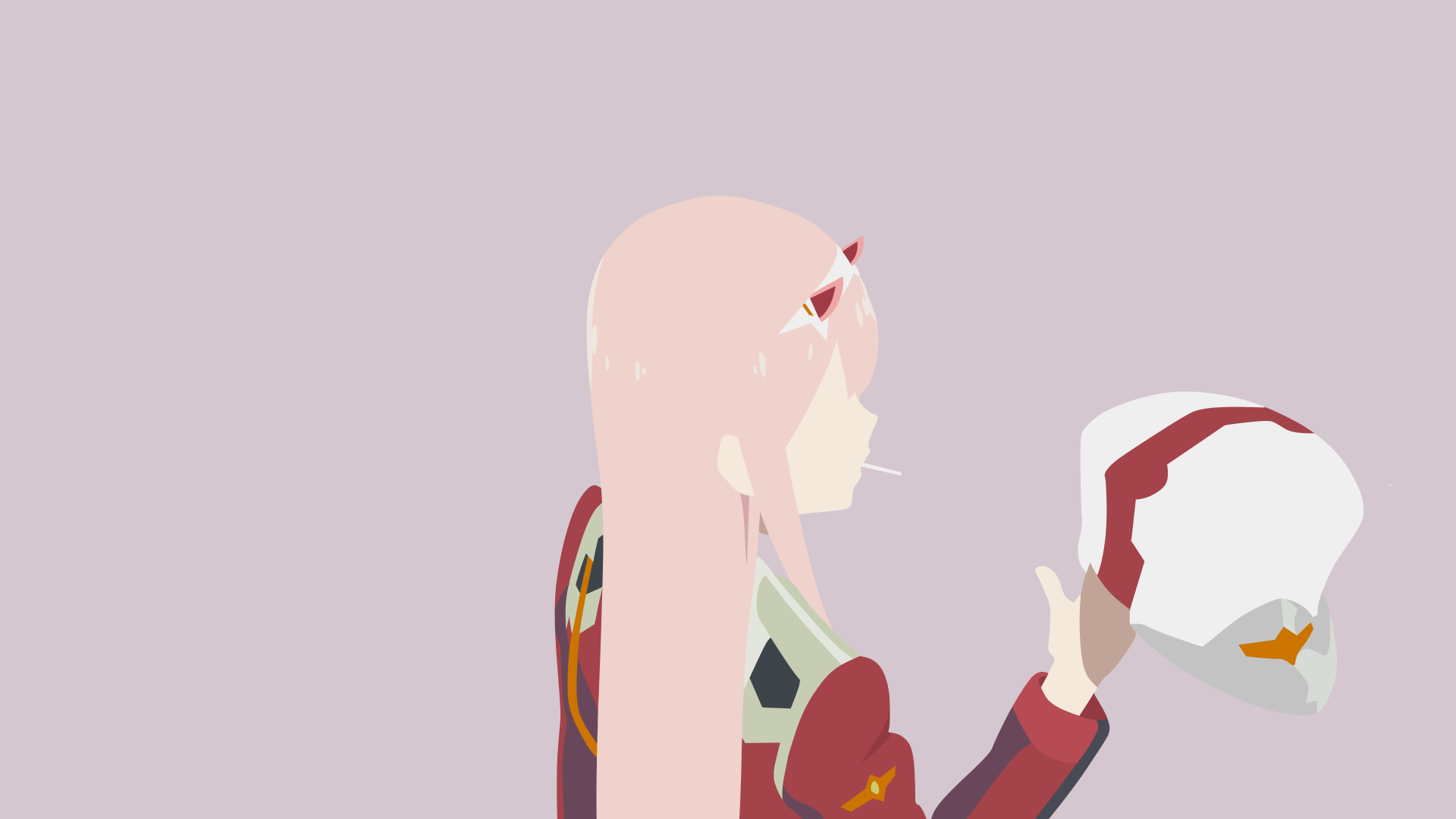 Zero Two Minimalist Wallpapers