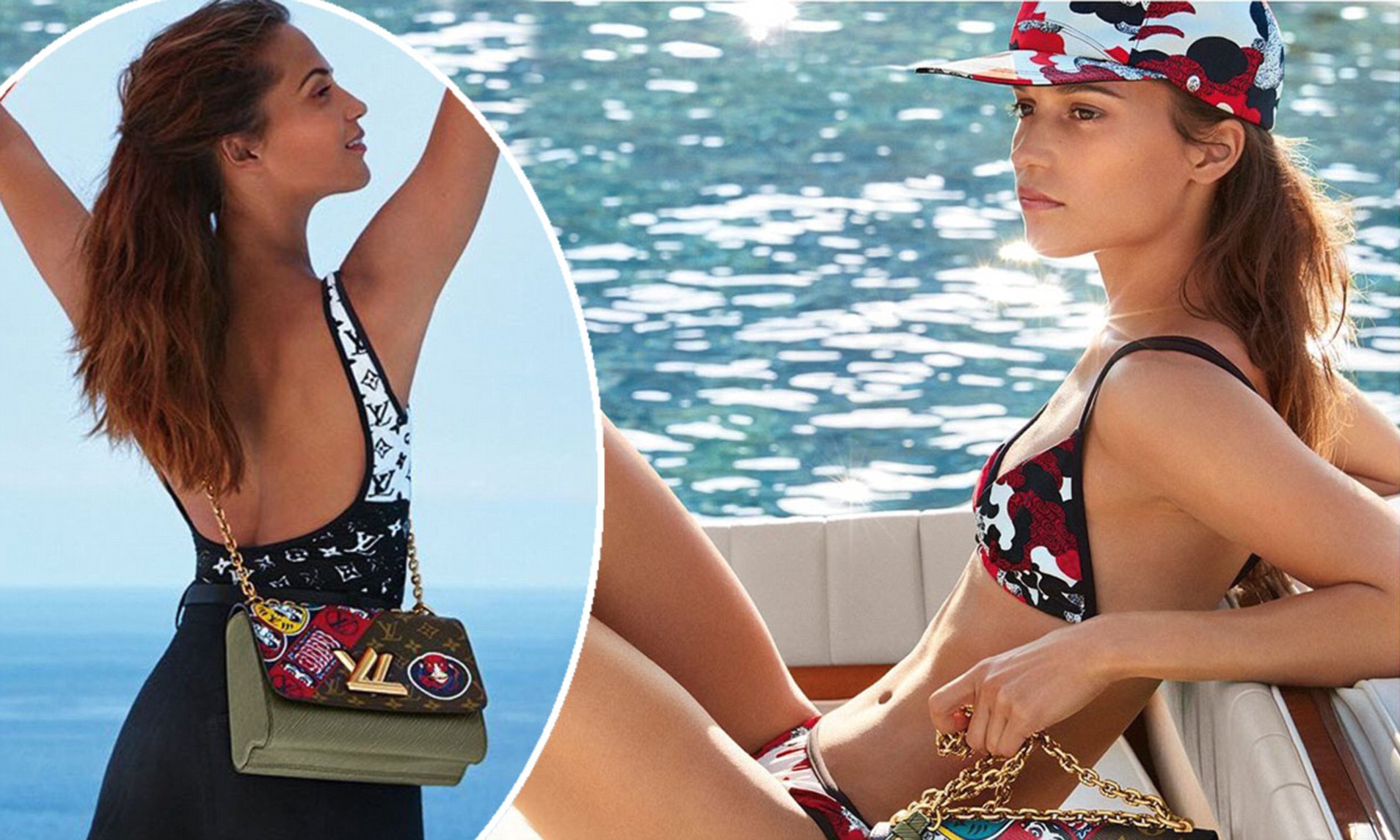 Alicia Vikander In Bikini And Cap For Louis Vuitton Cruise Campaign Wallpapers