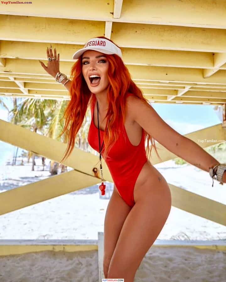 Bella Thorne Sexy In Red 2017 Wallpapers