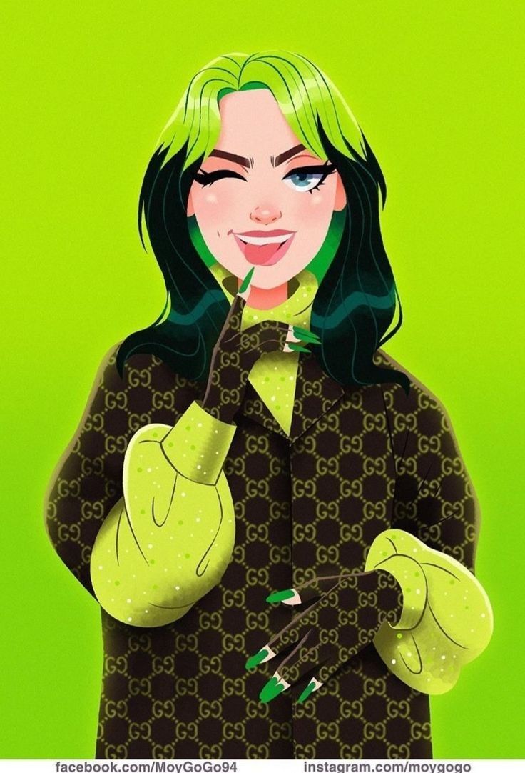 Billie Eilish Anime Cartoon Wallpapers