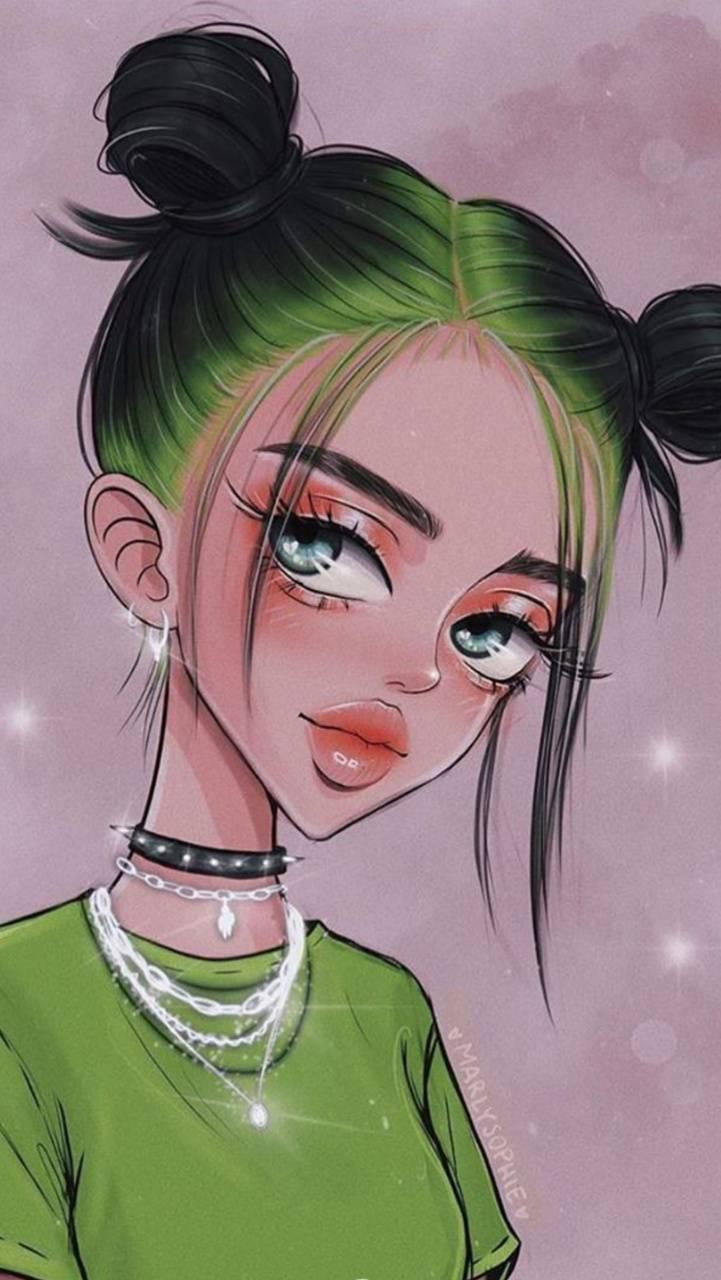 Billie Eilish Anime Cartoon Wallpapers