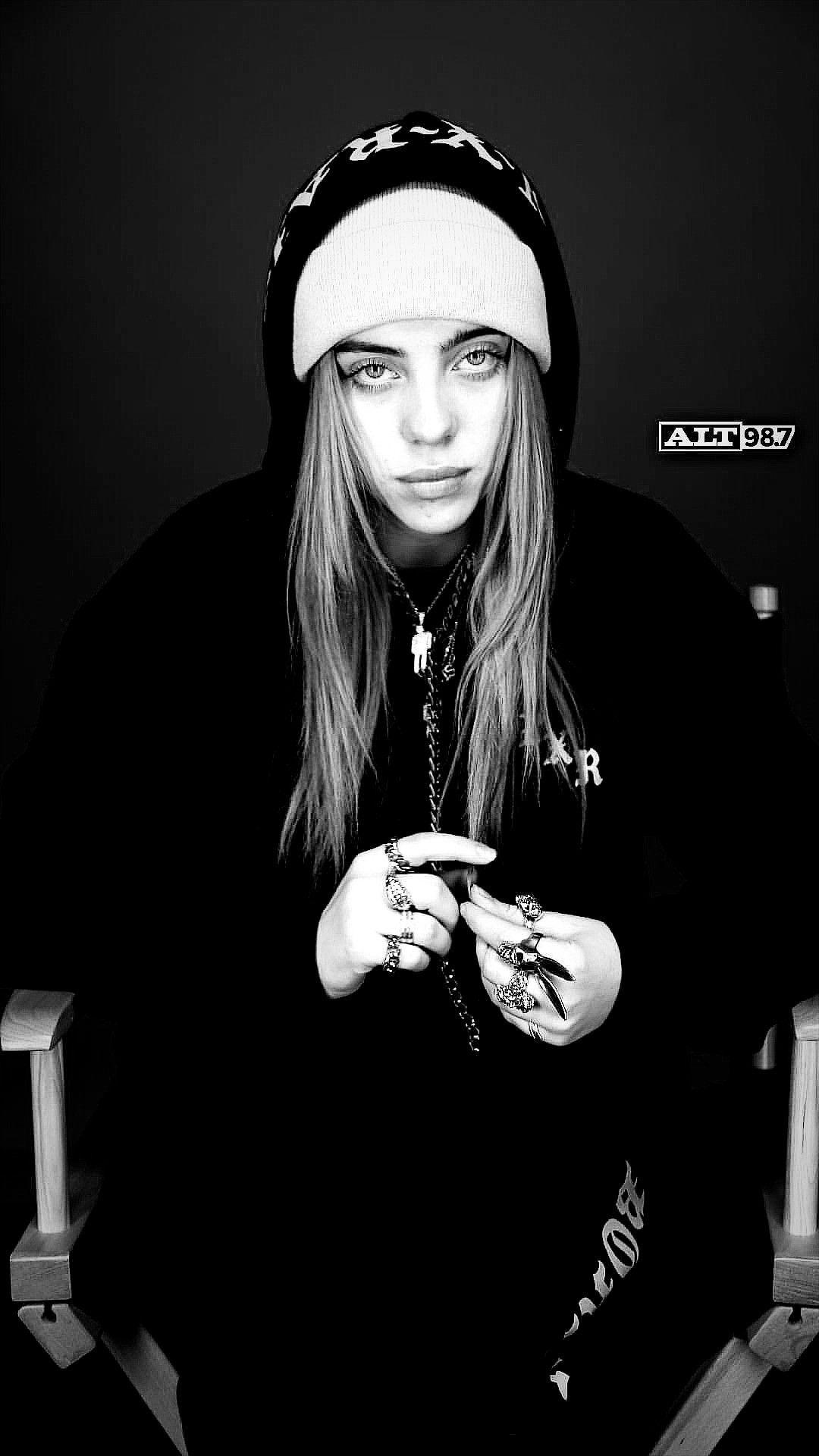 Billie Eilish Monochrome Wallpapers