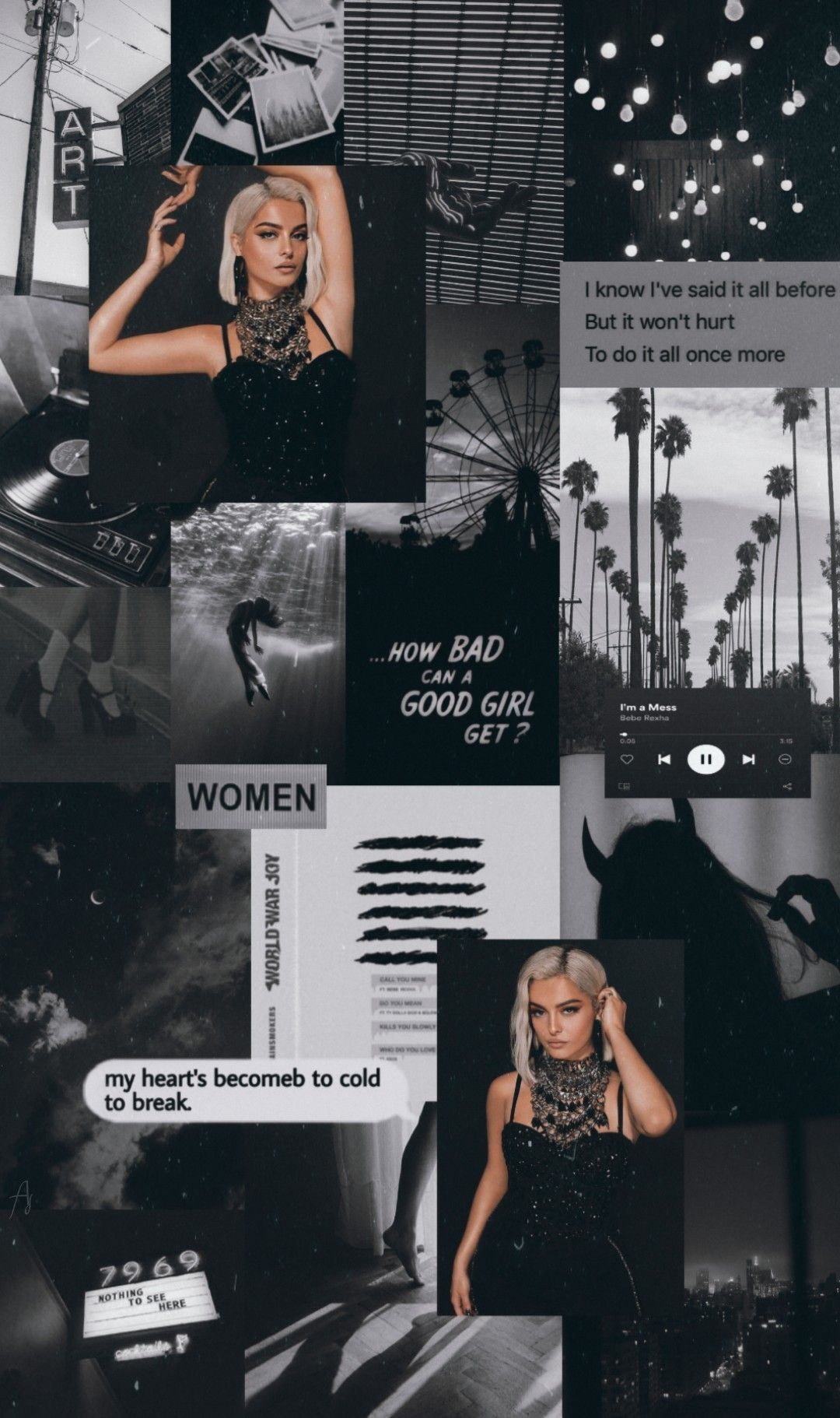 Blonde Bebe Rexha in Black Wallpapers