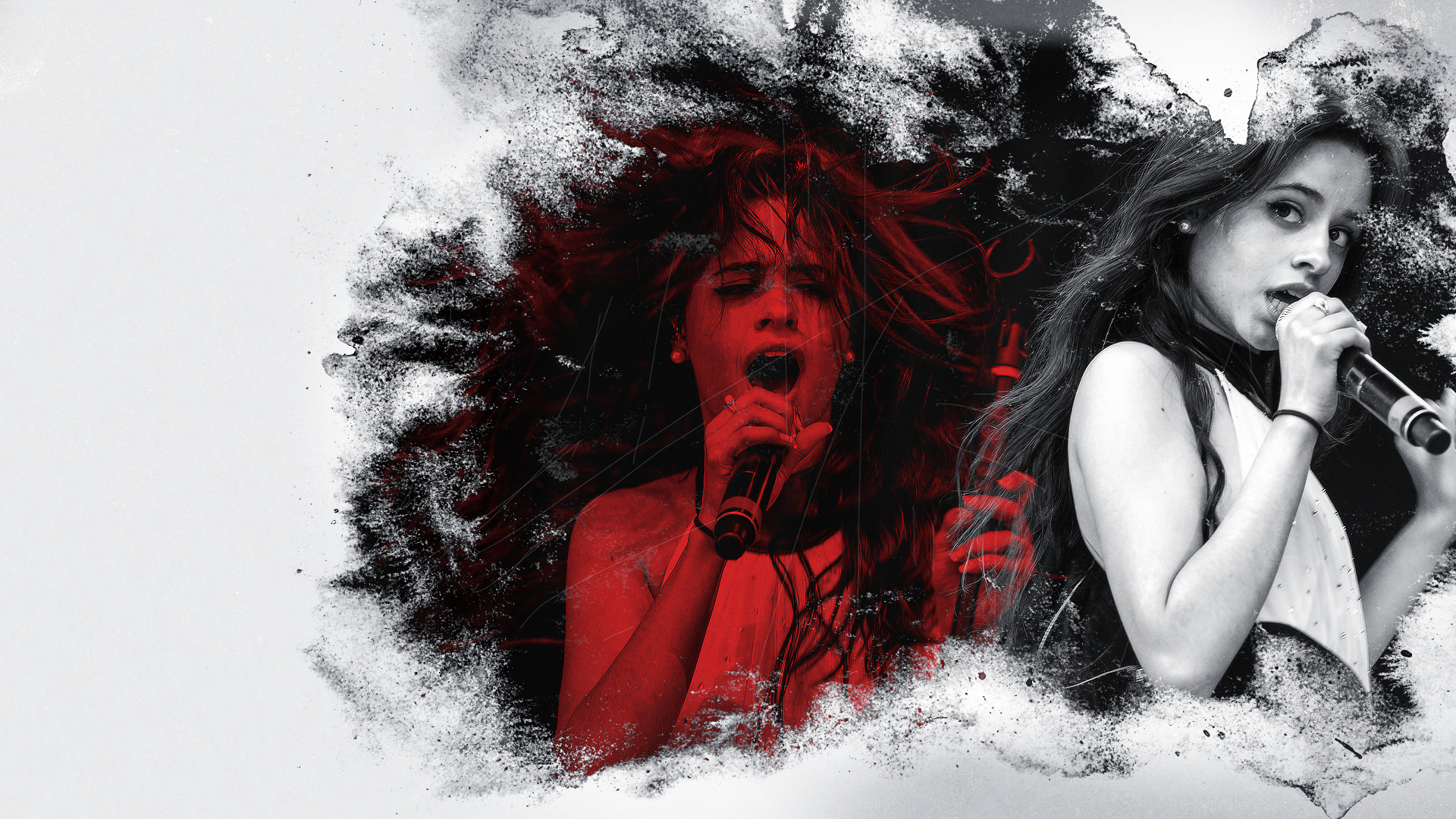 Camila Cabello Monochrome Wallpapers