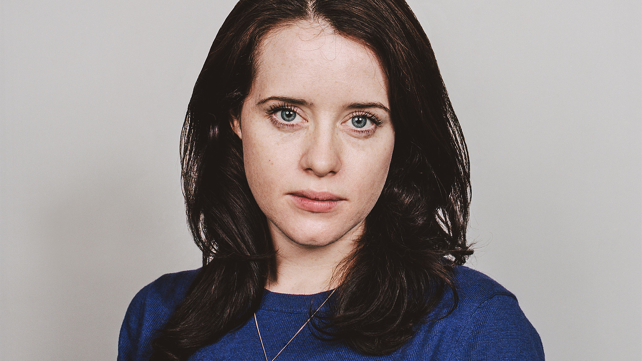 Claire Foy Portrait In Red Wallpapers