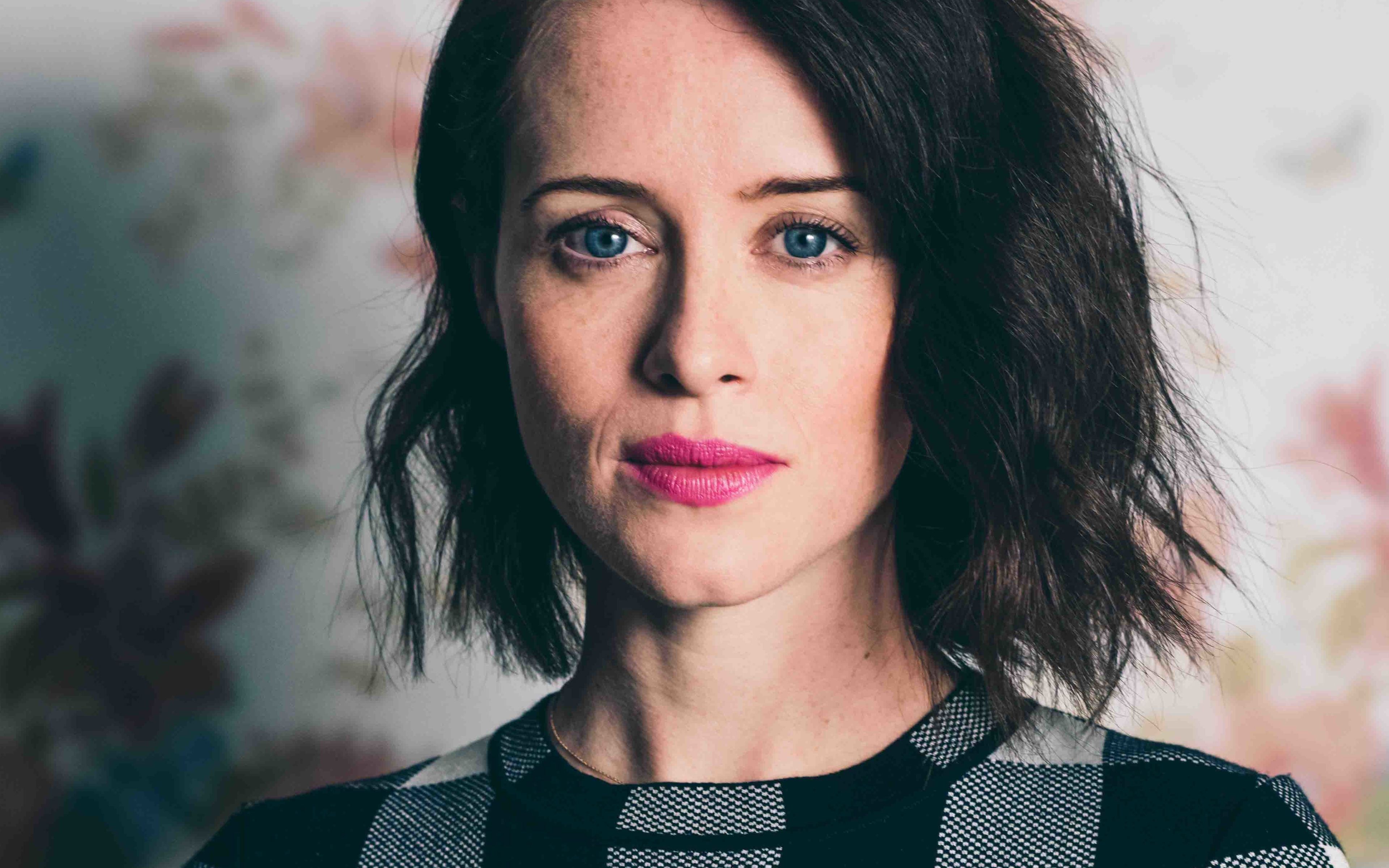 Claire Foy Portrait In Red Wallpapers