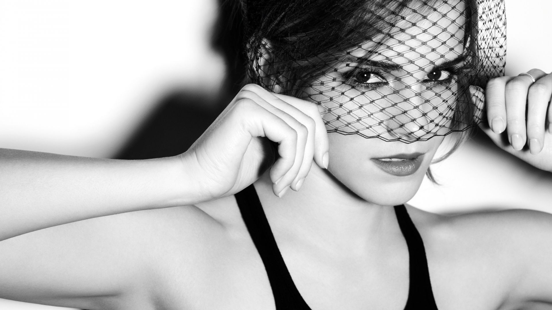 Emma Watson Monochrome Portrait Wallpapers