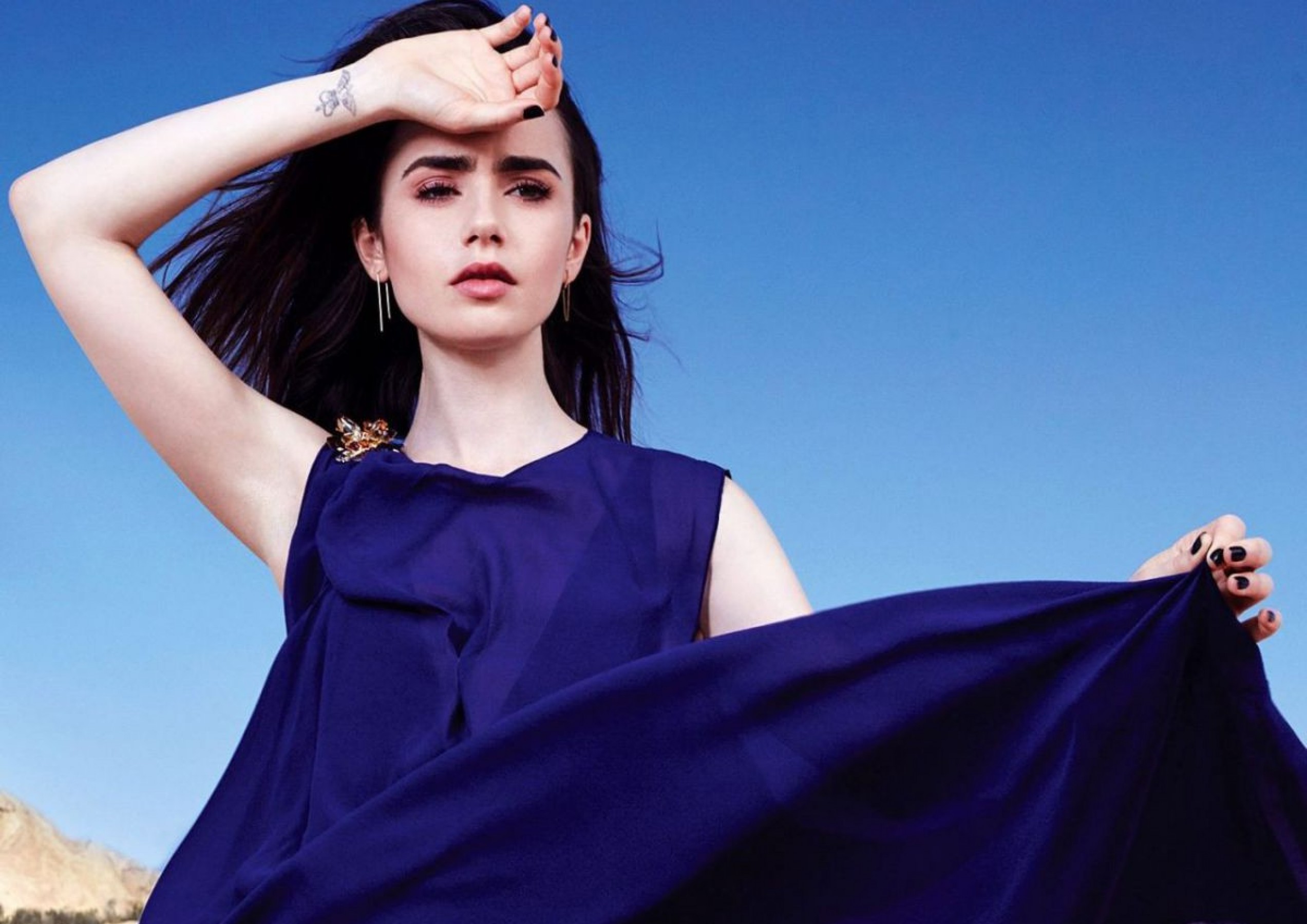 Hot Lily Collins Photoshoot Wallpapers