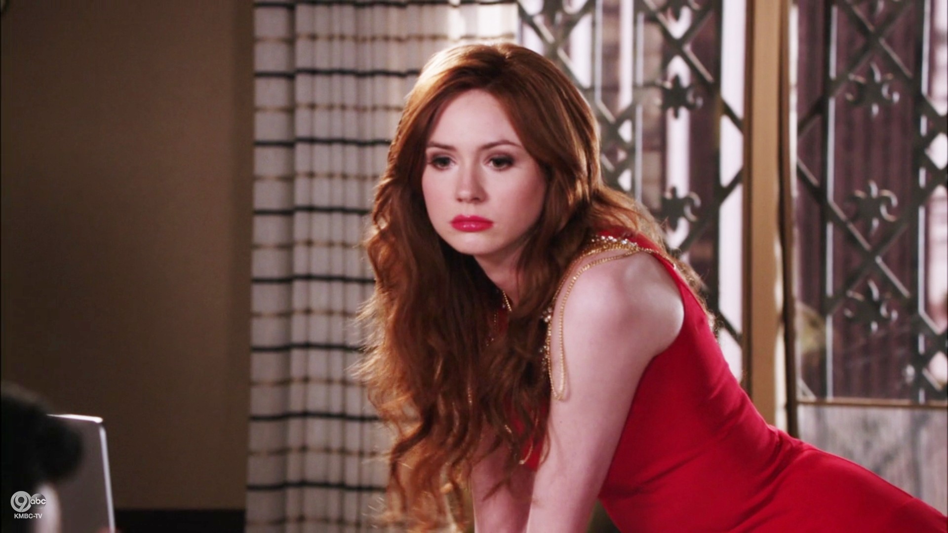 Karen Gillan Blue Dress Wallpapers