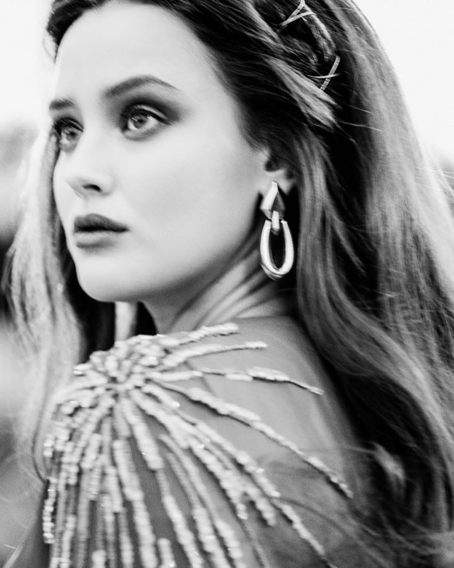 Katherine Langford Actress Monochrome Wallpapers