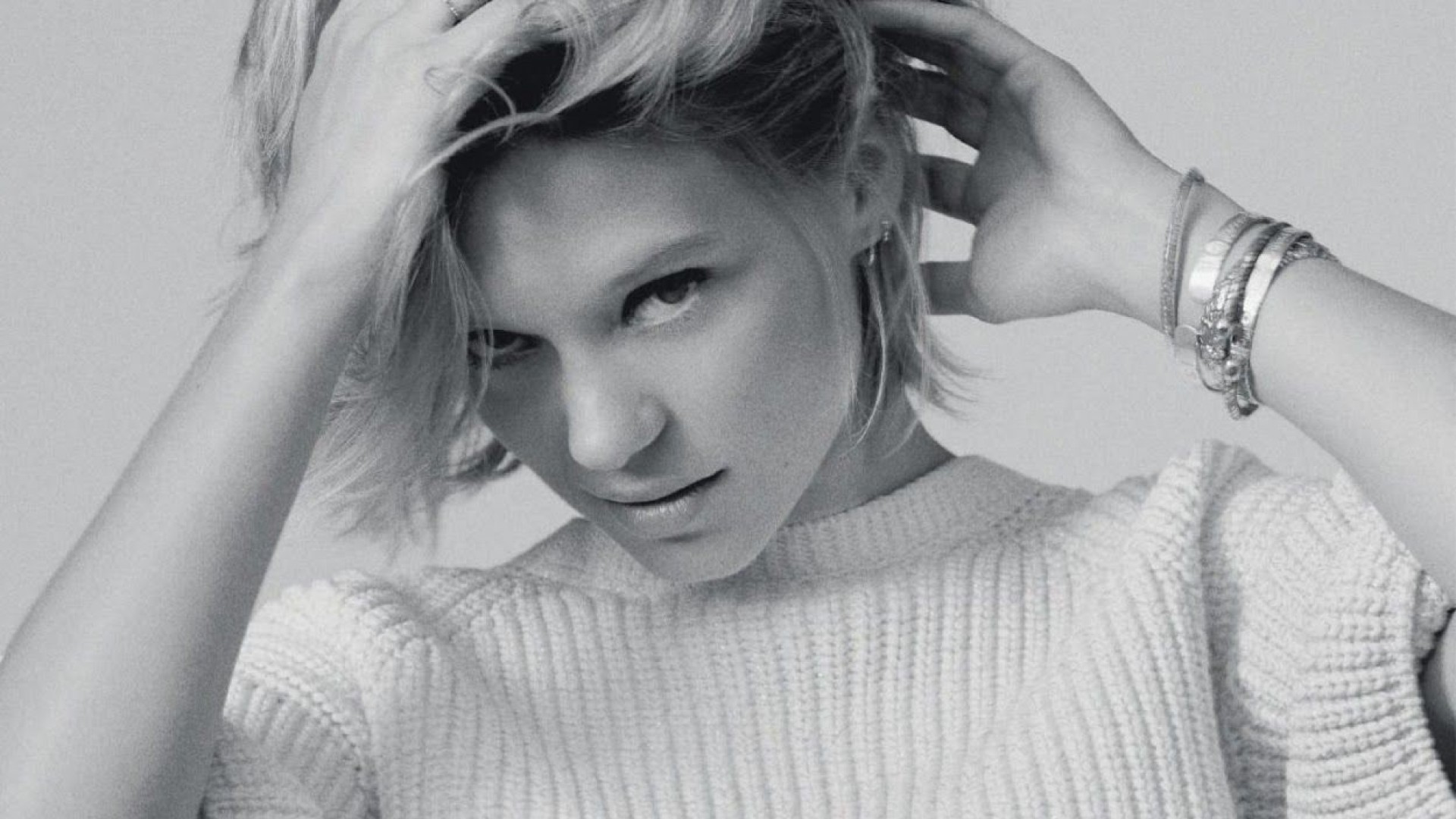 Lea Seydoux Monochrome Wallpapers