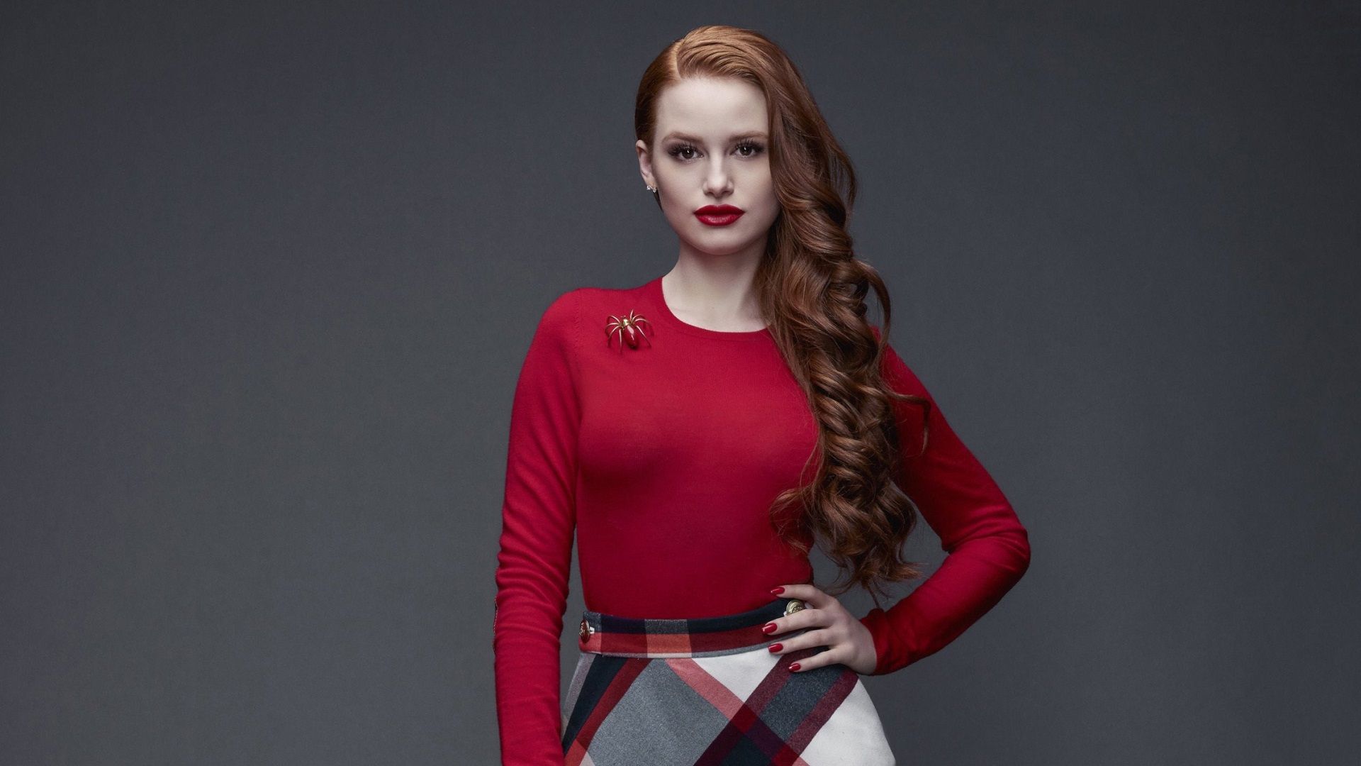 Madelaine Petsch in Red Wallpapers