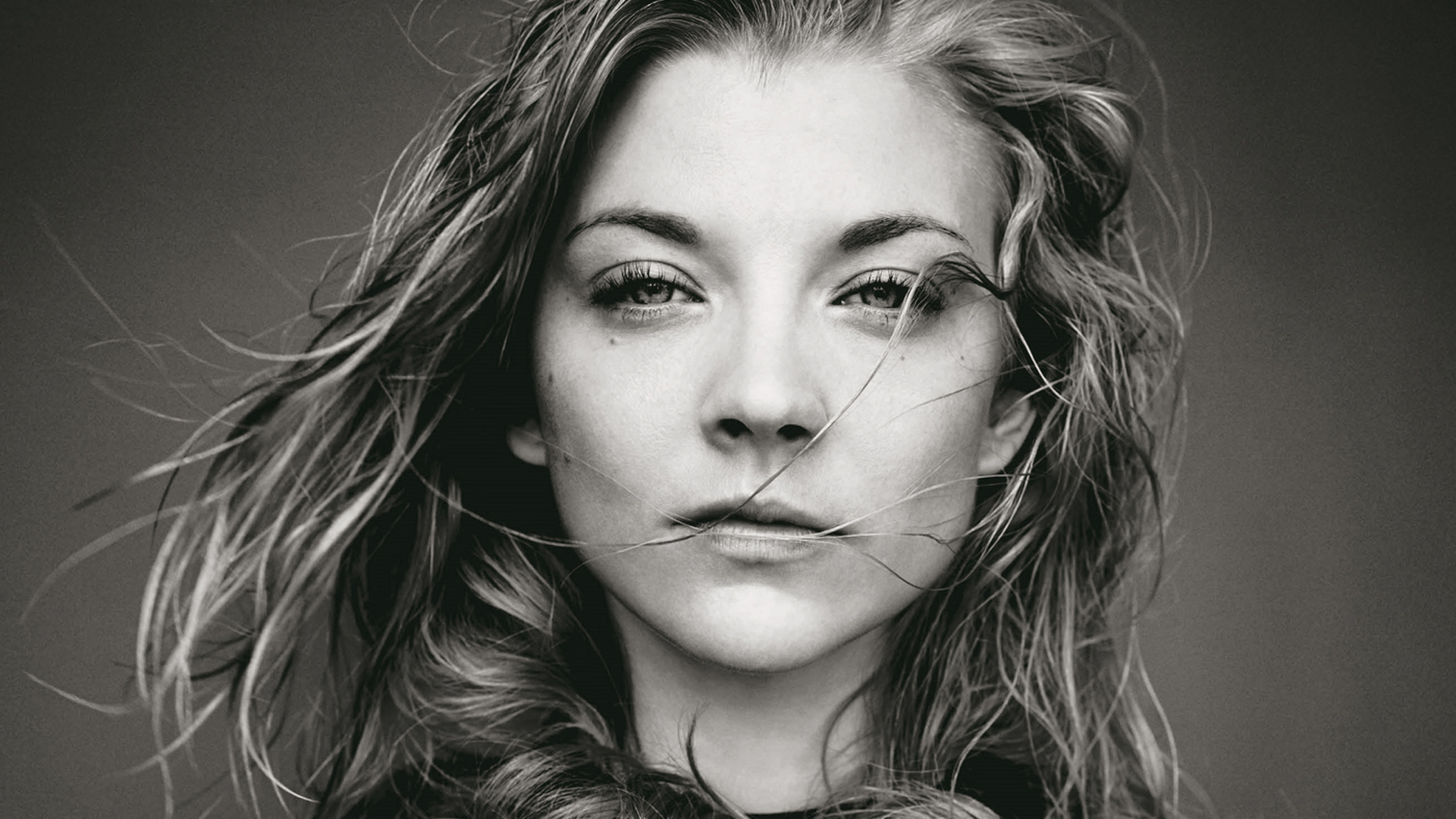 Natalie Dormer Back And White Portrait Wallpapers