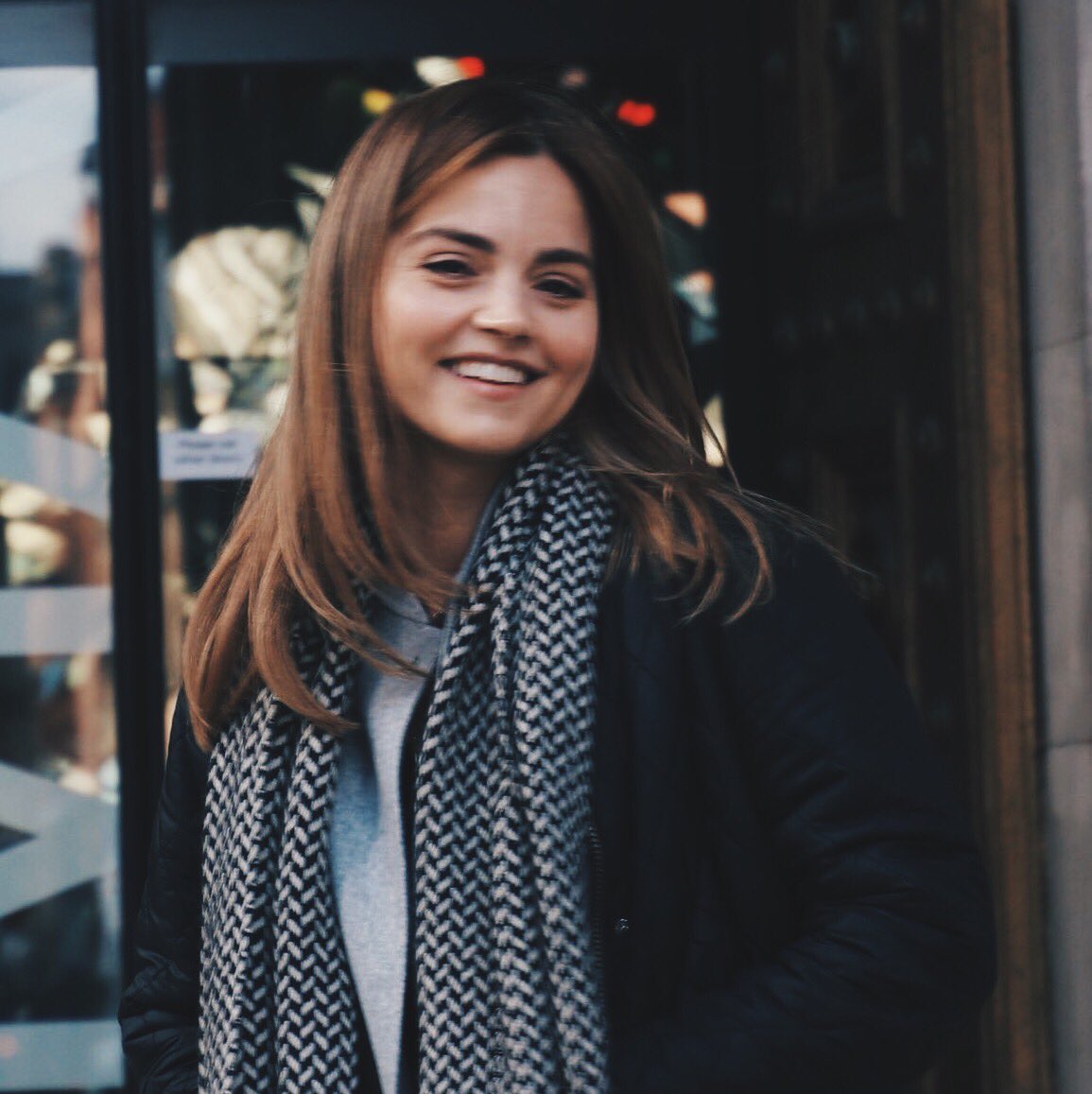 Pretty Jenna Coleman Smiling Wallpapers