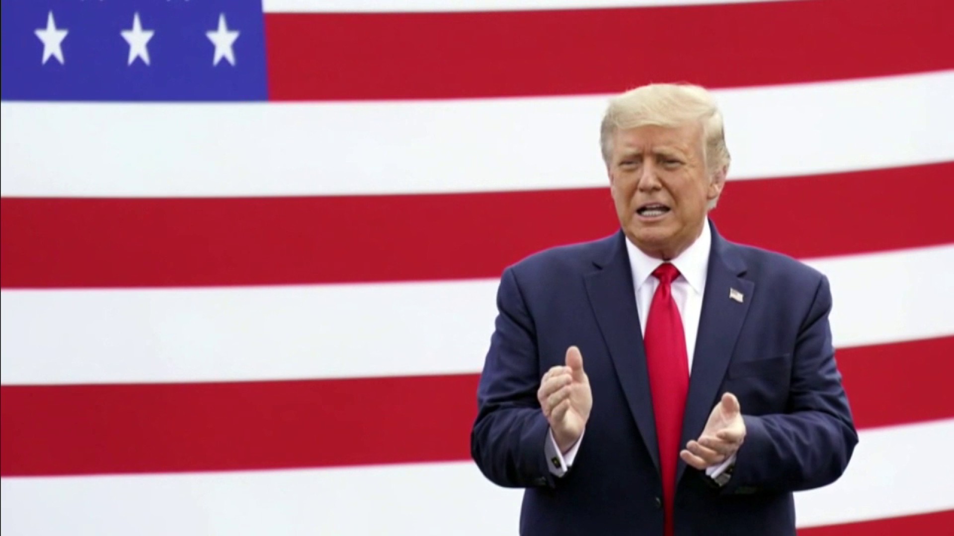 Smiling Donald Trump with US Flag Wallpapers