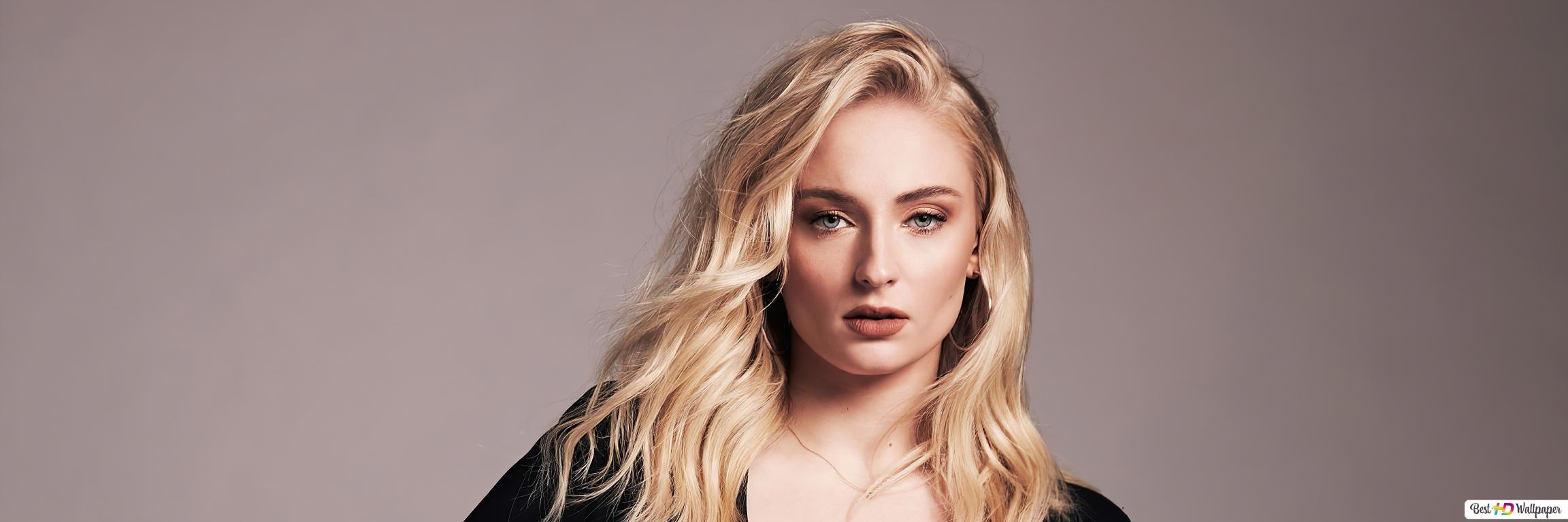 Sophie Turner In Black Dress Wallpapers