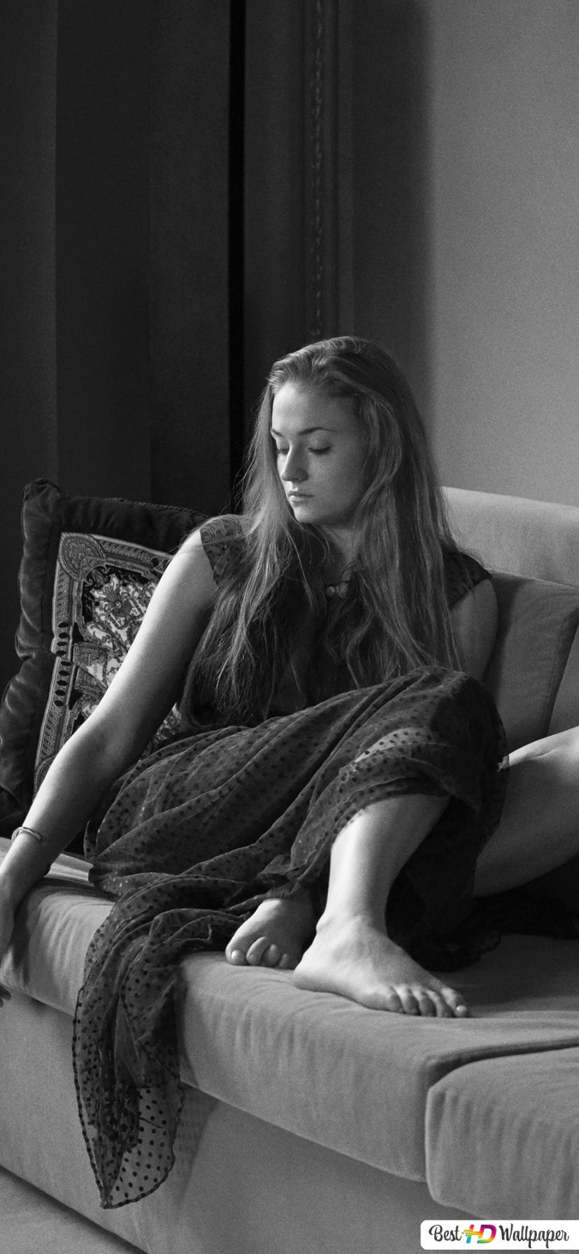 Sophie Turner Monochrome Wallpapers