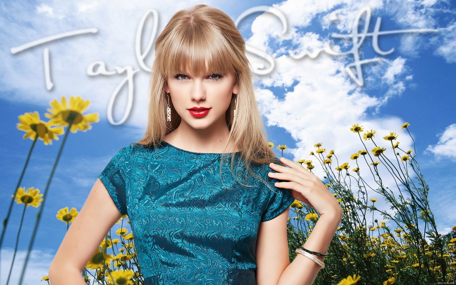 Taylor Swift Beautiful In Blue Top Wallpapers