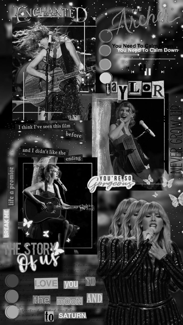 Taylor Swift Monochrome Wallpapers