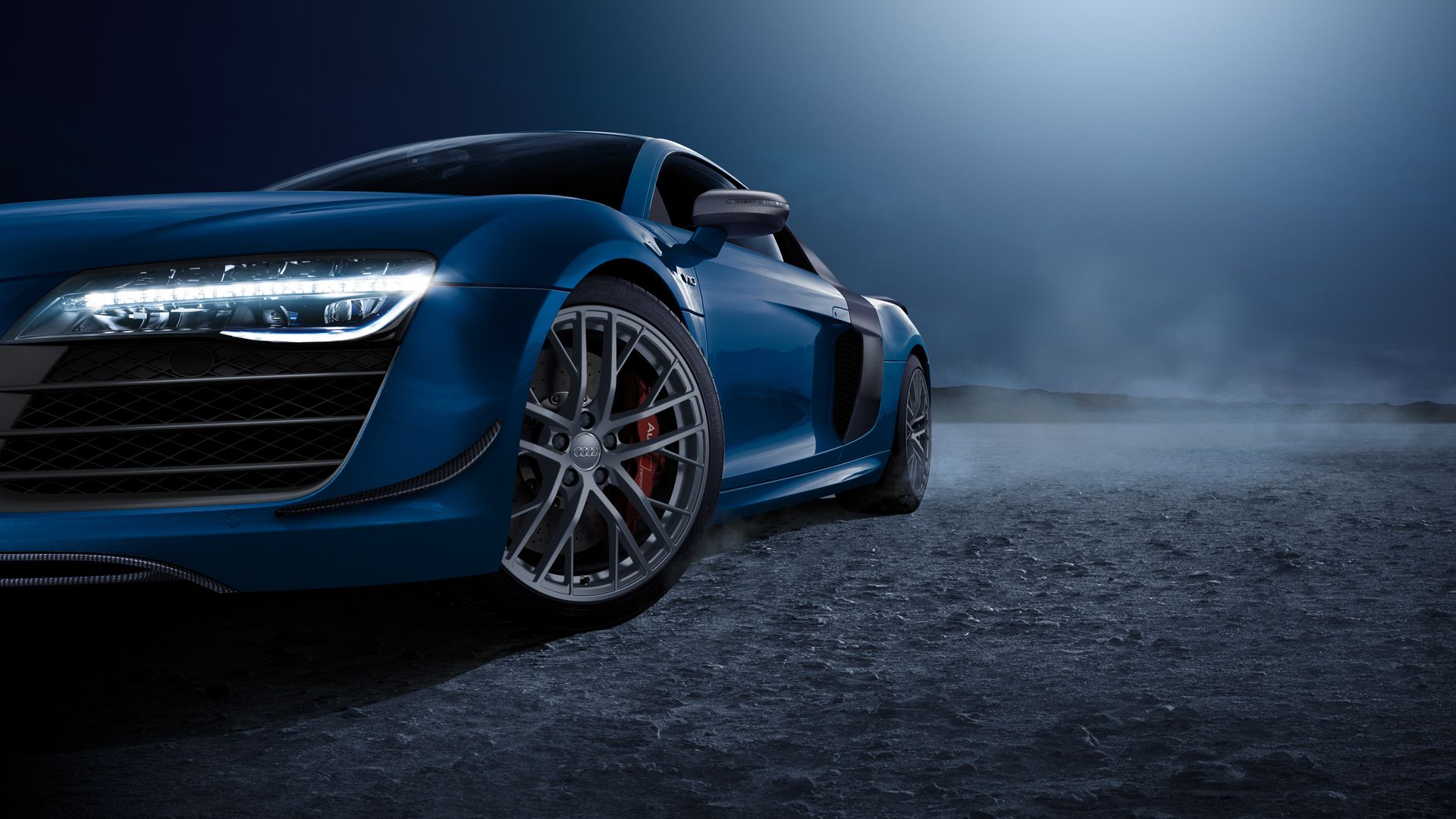 Audi R8 Matte Blue Wallpapers