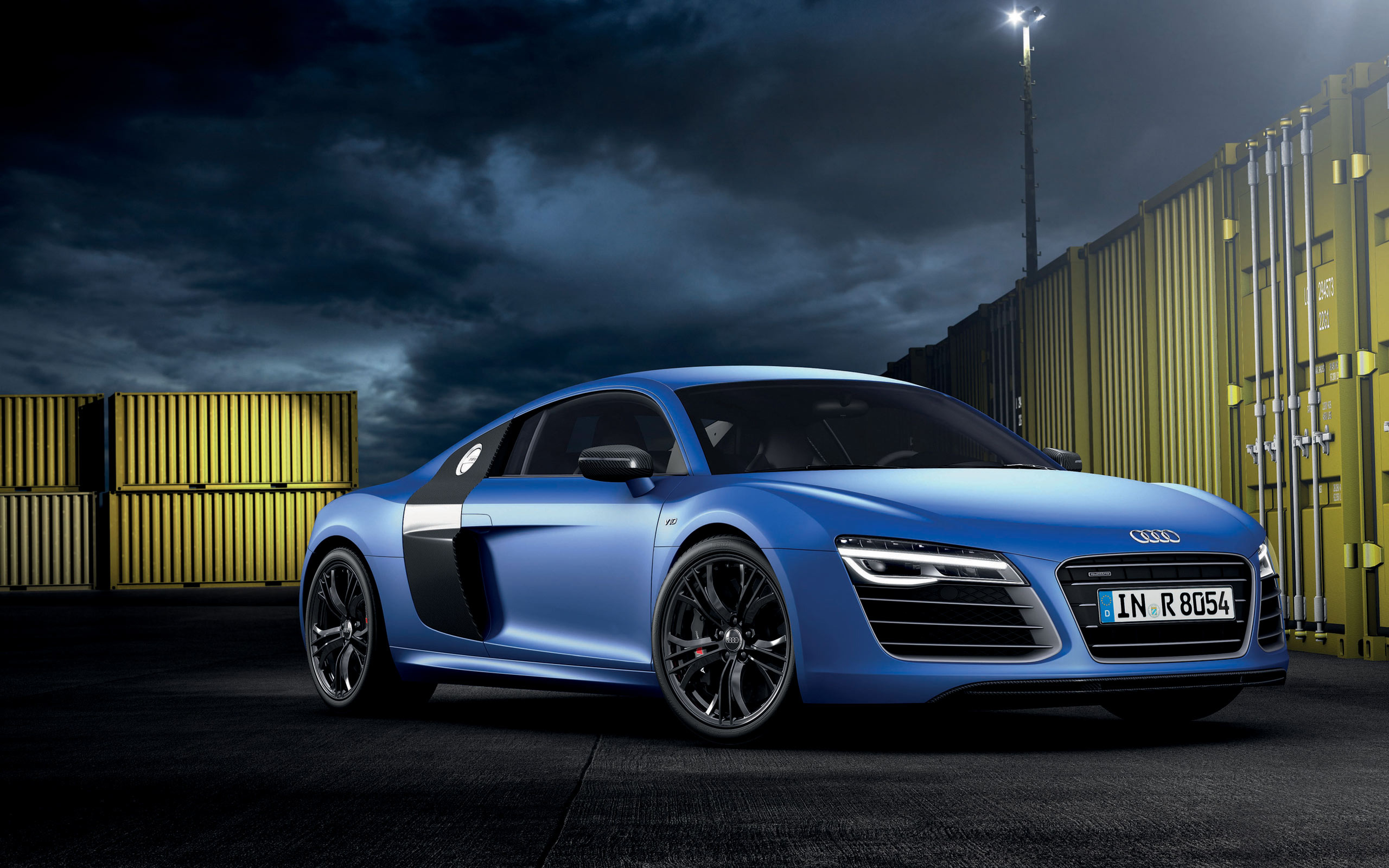 Audi R8 Matte Blue Wallpapers