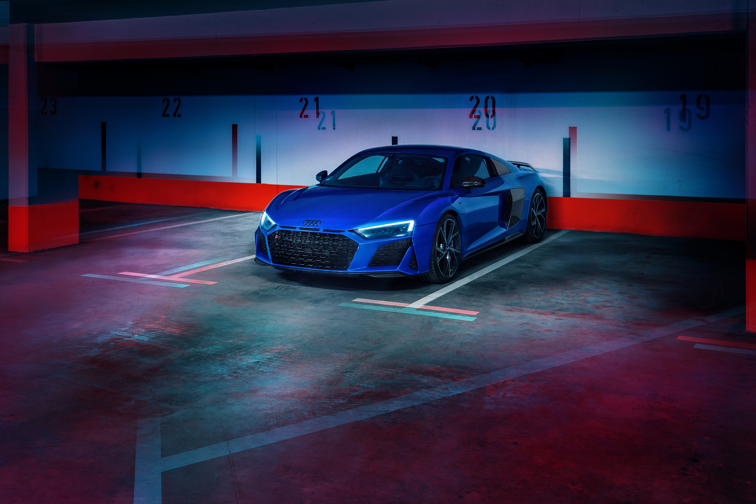 Audi R8 Matte Blue Wallpapers