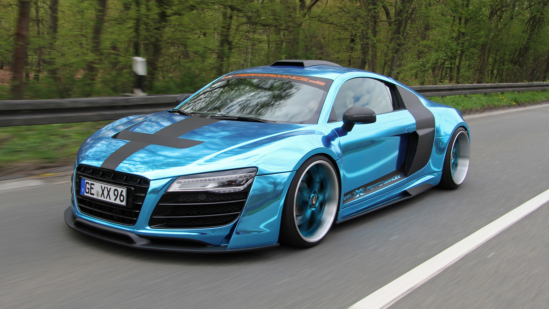 Audi R8 Matte Blue Wallpapers