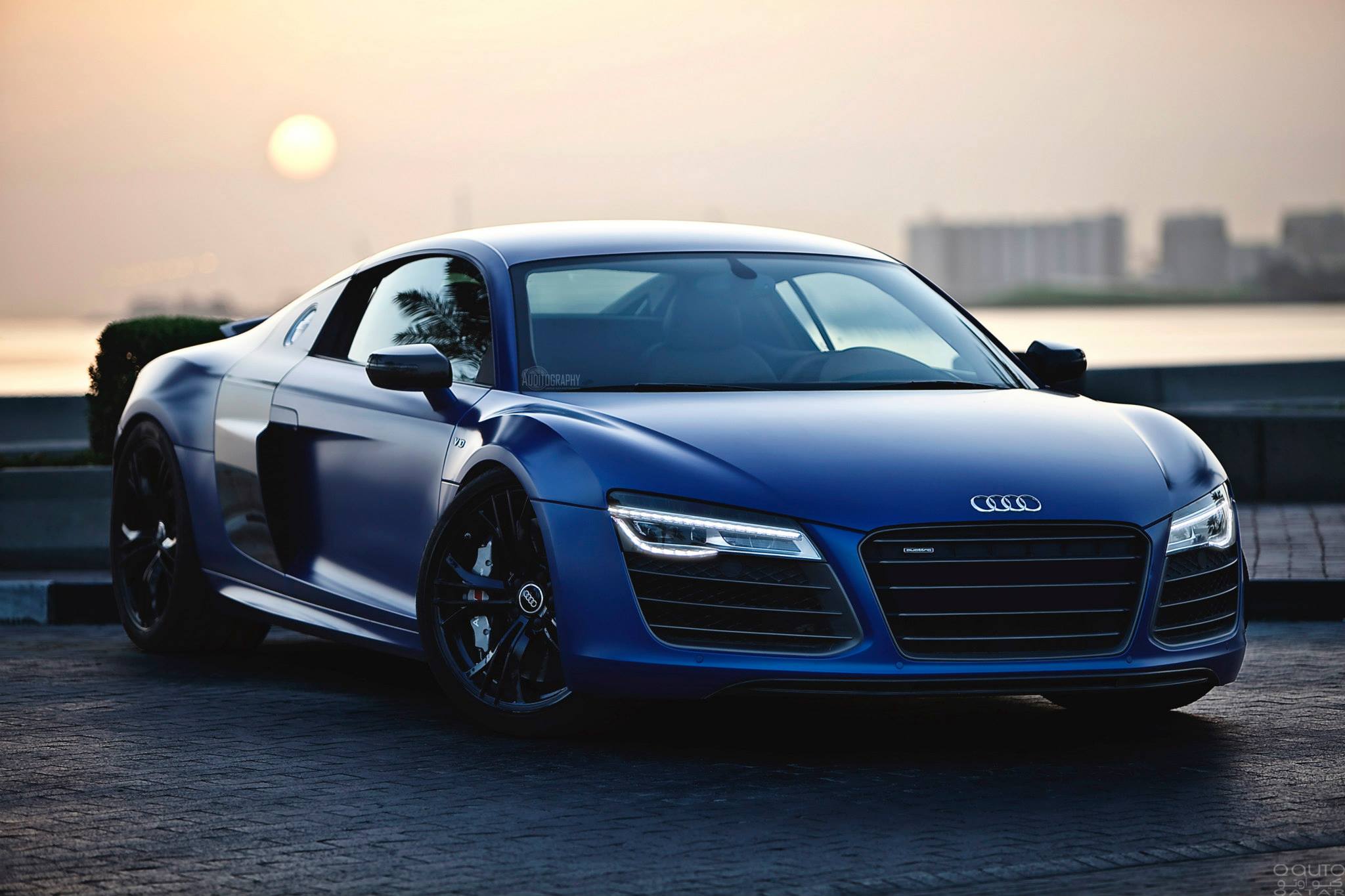 Audi R8 Matte Blue Wallpapers