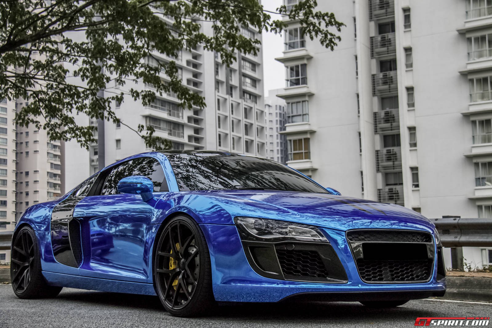 Audi R8 Matte Blue Wallpapers