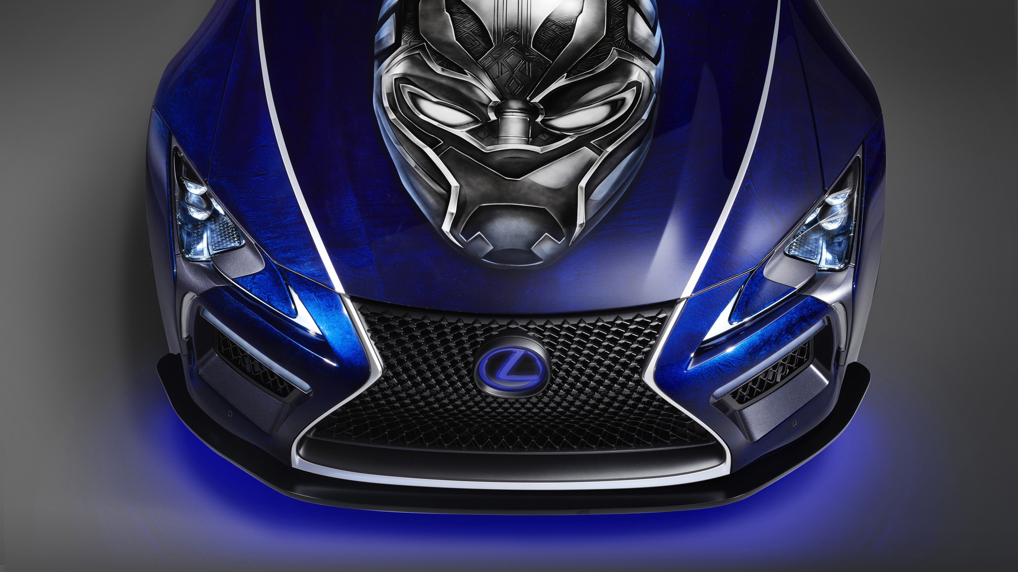 Black Panther Lexus Lc 500 2018 Wallpapers