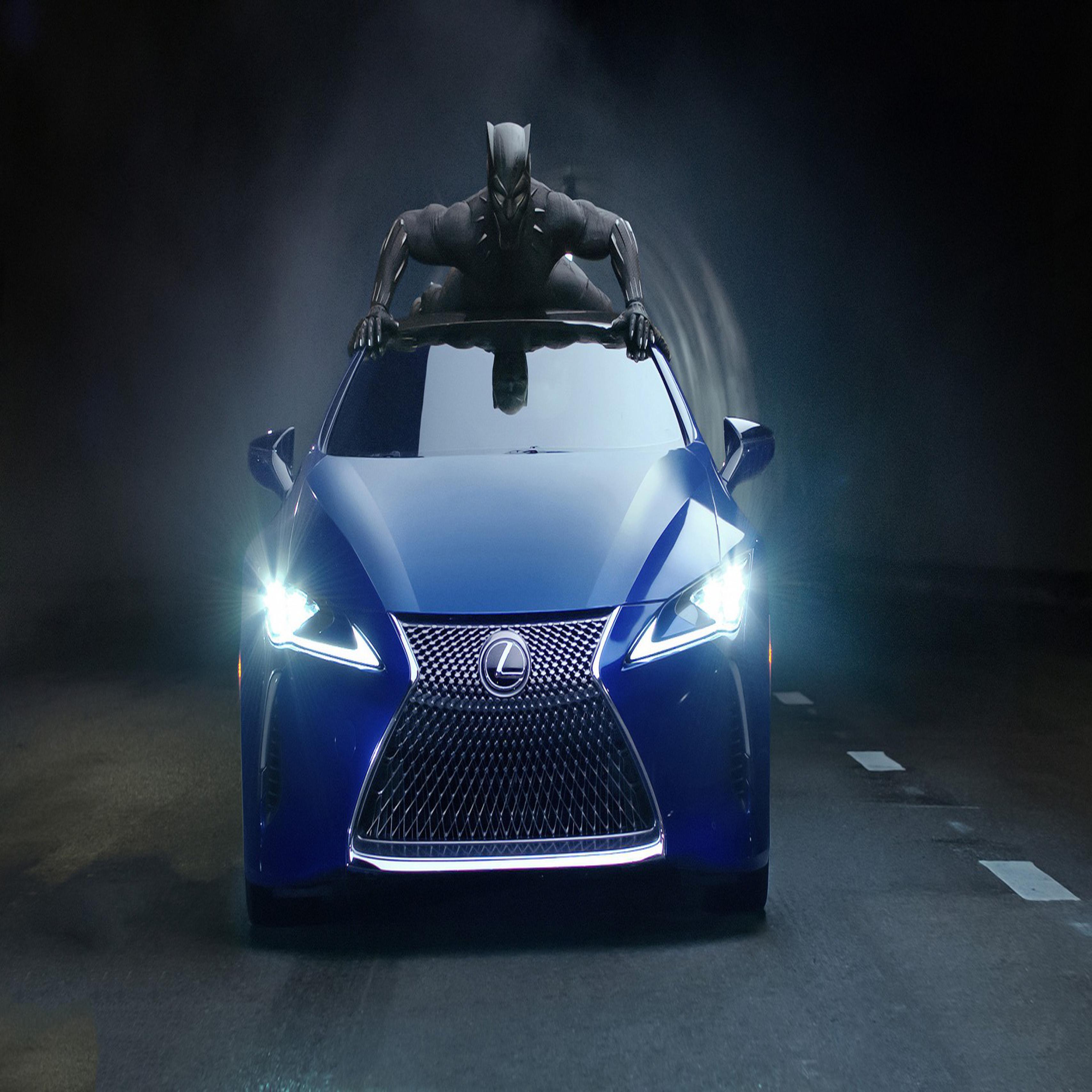 Black Panther Lexus Lc 500 2018 Wallpapers