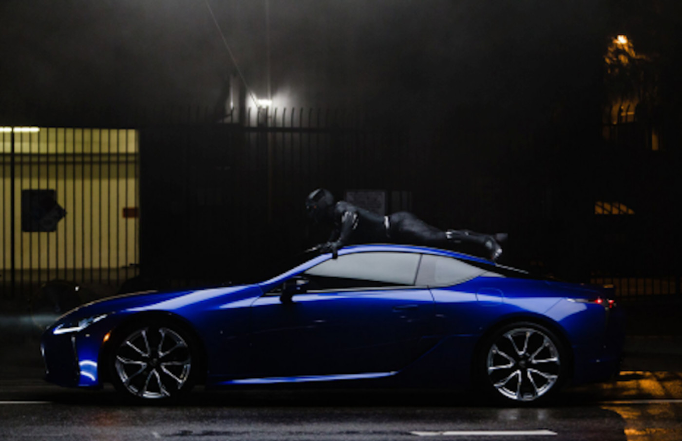 Black Panther Lexus Lc 500 2018 Wallpapers