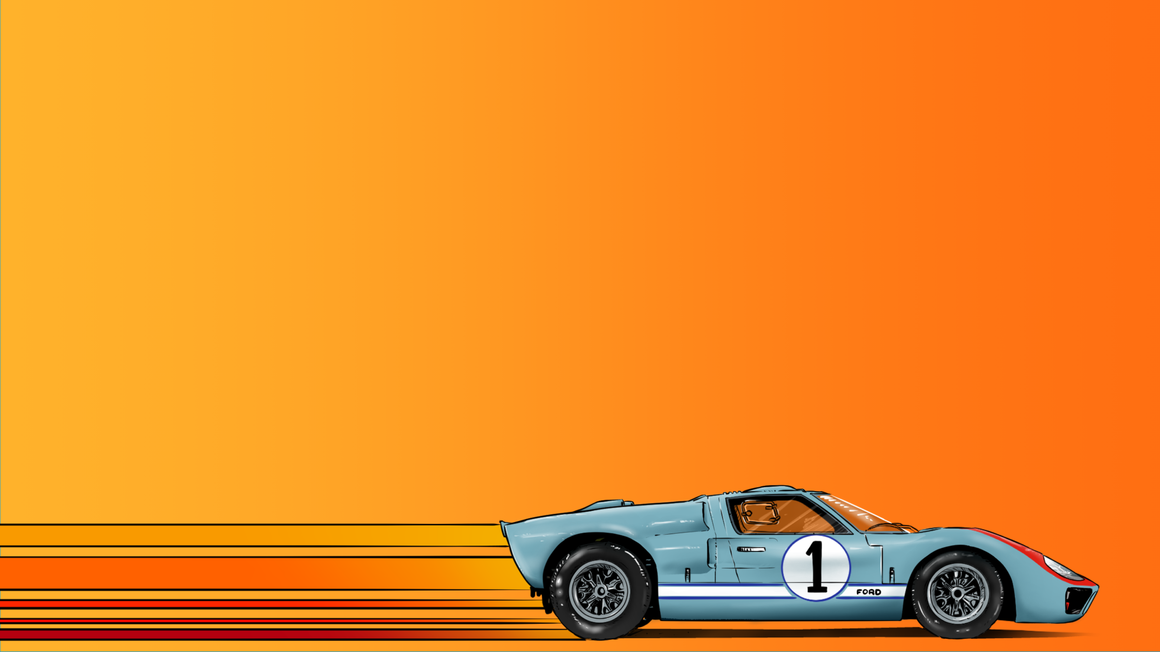 Ford Gt40 Minimalist Wallpapers