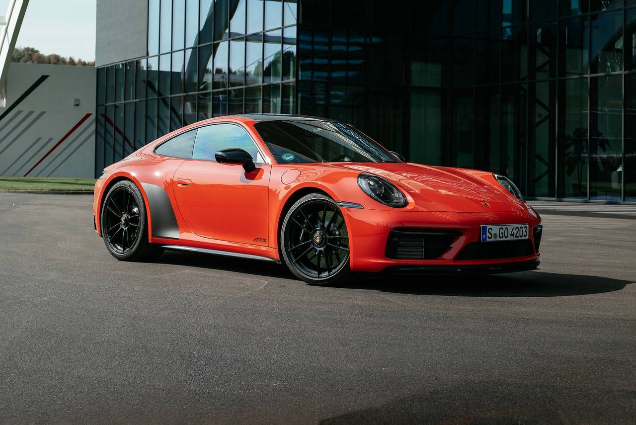 Porsche 911 Sport Cars In Red Orange Black Green Wallpapers