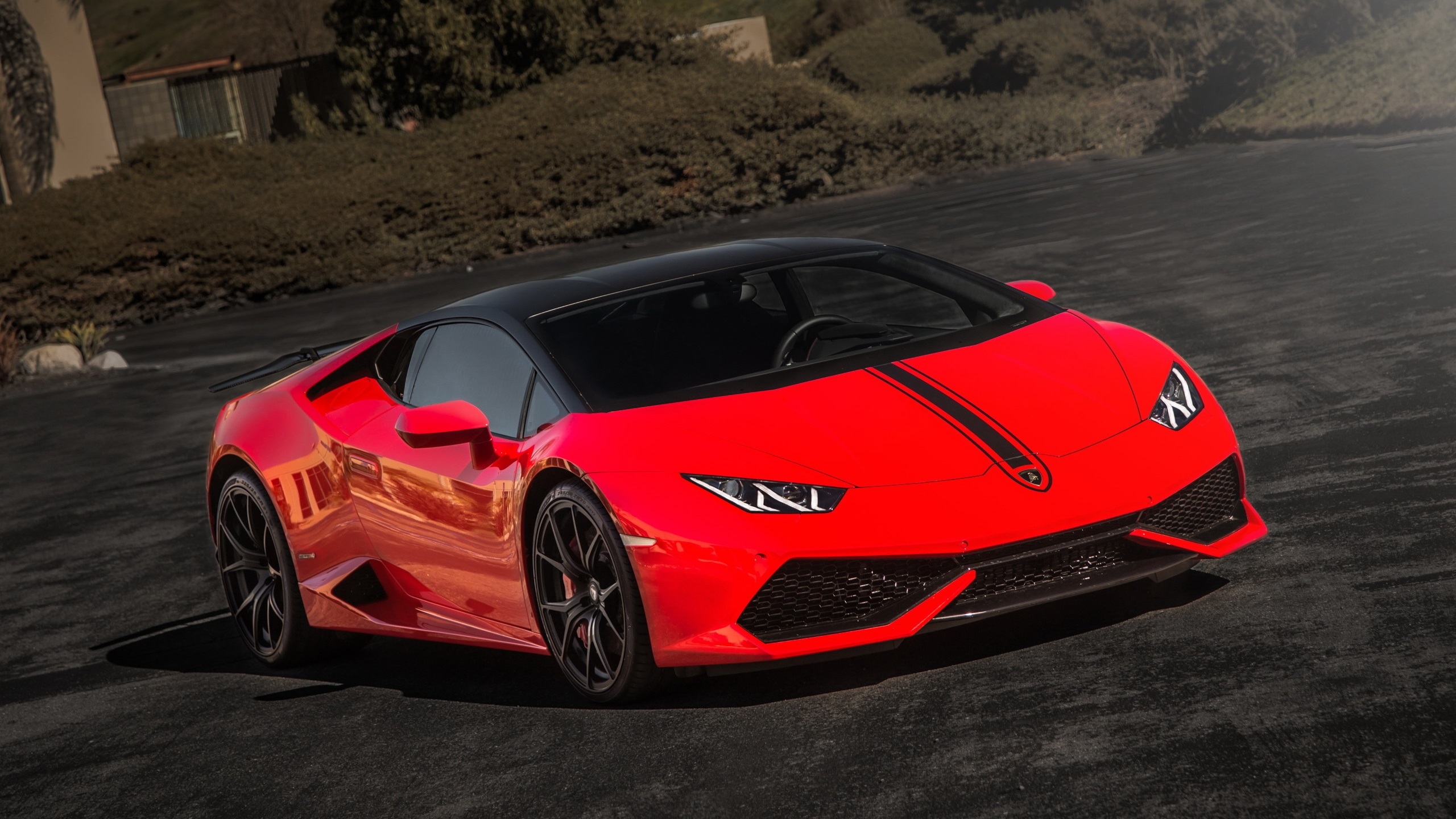 Red Lamborghini Huracan Supercar Vehicle Wallpapers