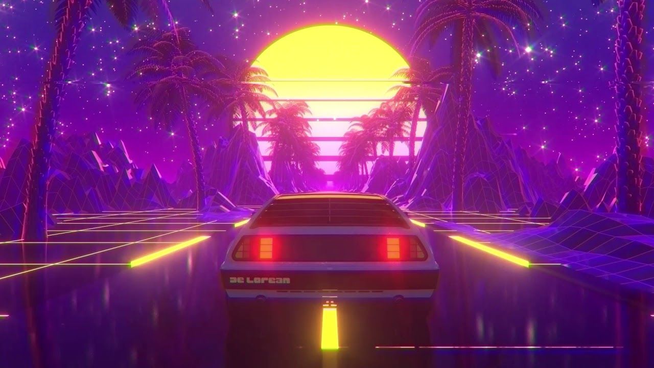 Retrowave Delorean Wallpapers