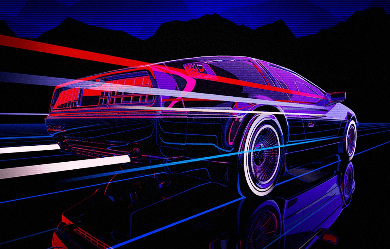 Retrowave Delorean Wallpapers