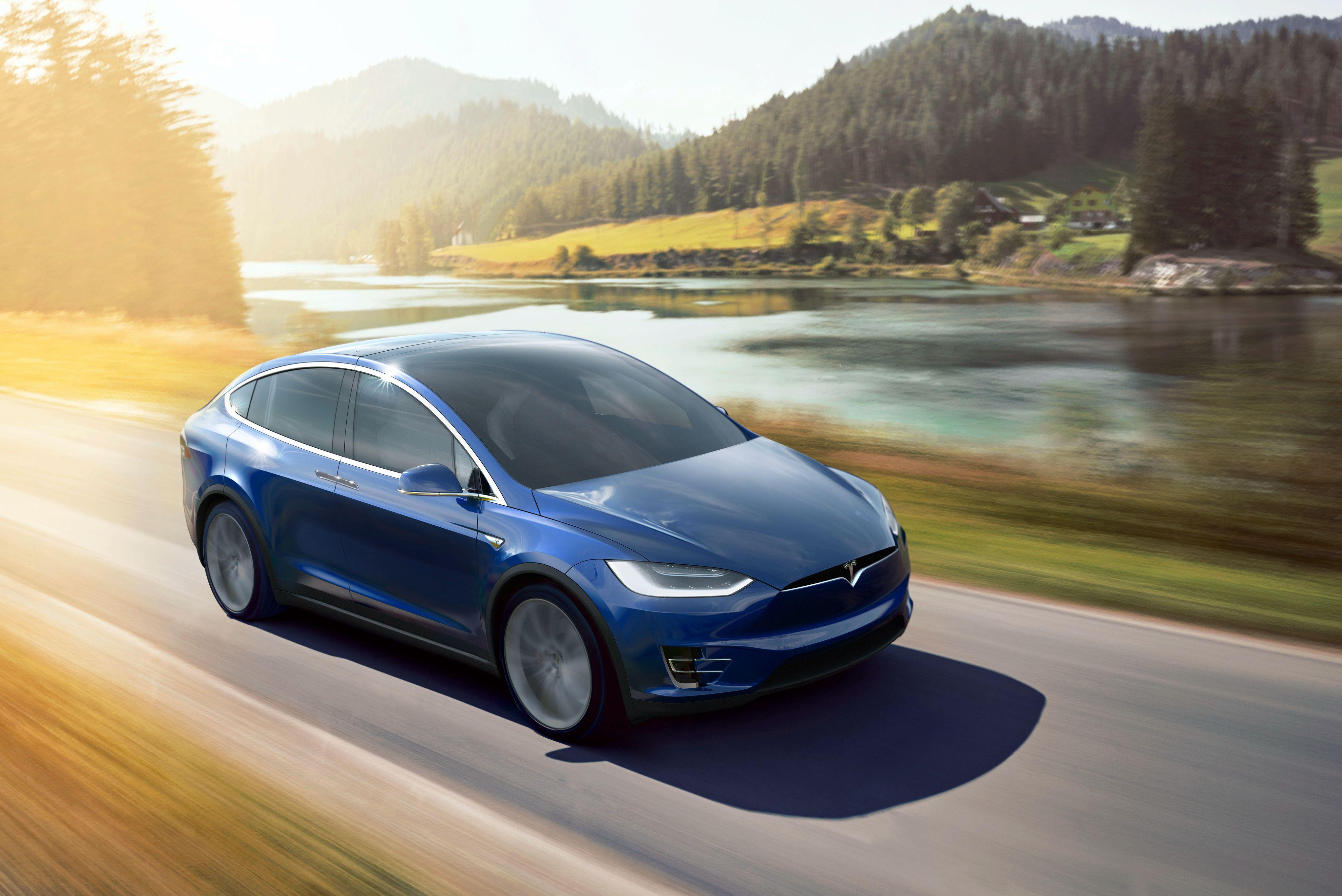 Tesla Model X In Mountains Wallpapers