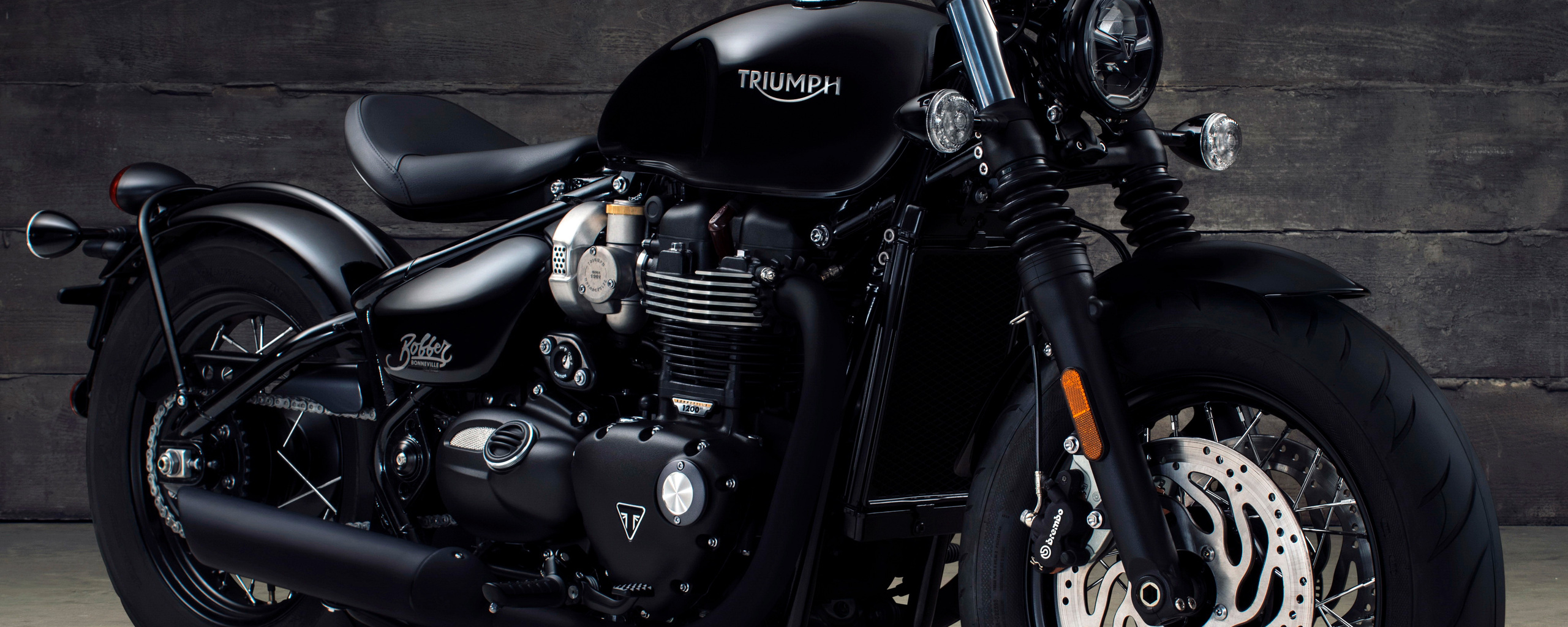 Triumph Bonneville Bobber Black 2017 Wallpapers