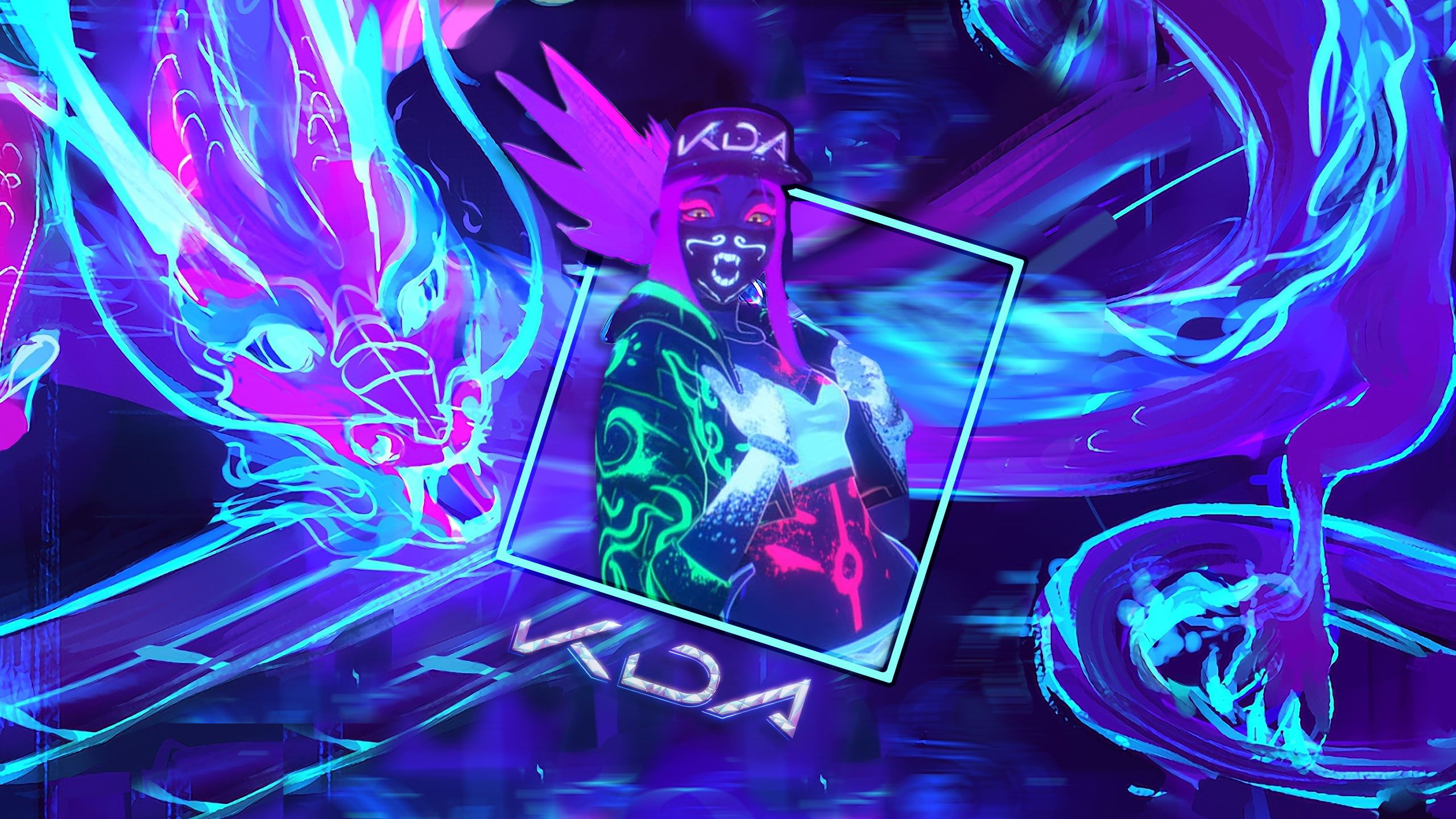 Akali League Of Legends Neon Wallpapers