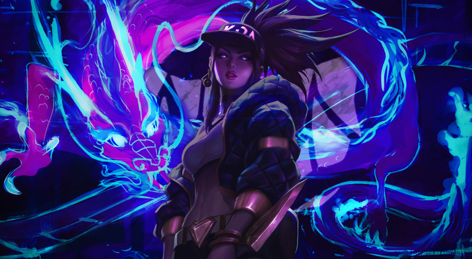 Akali League Of Legends Neon Wallpapers