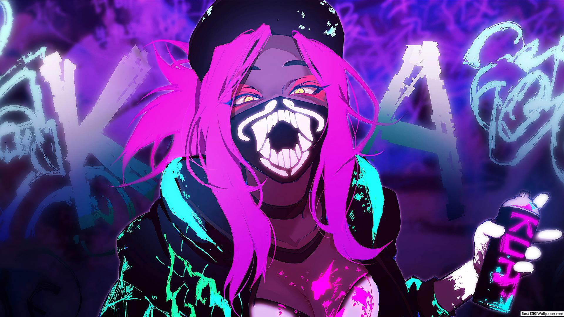 Akali League Of Legends Neon Wallpapers