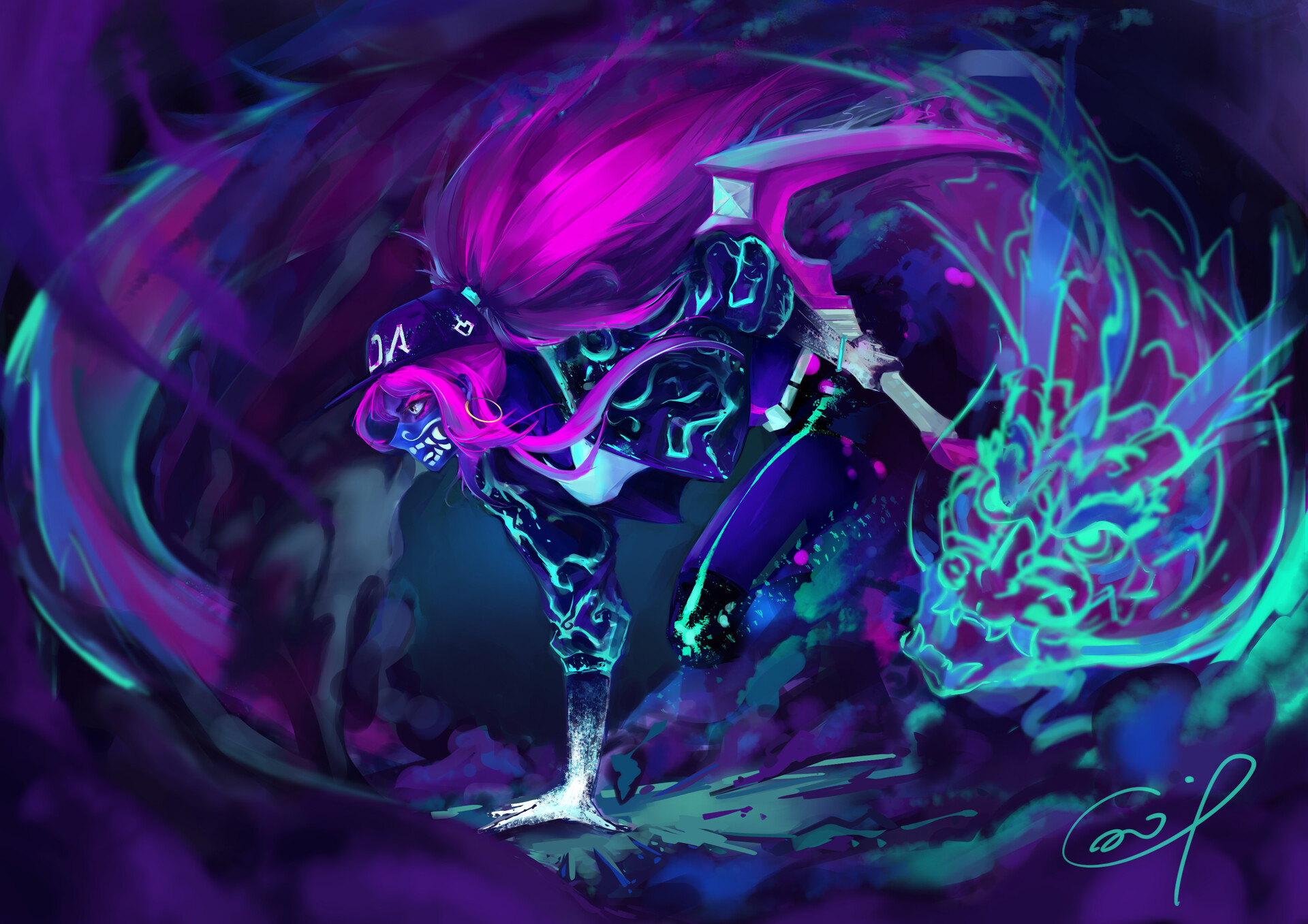 Akali Paint League Of Legends Wallpapers