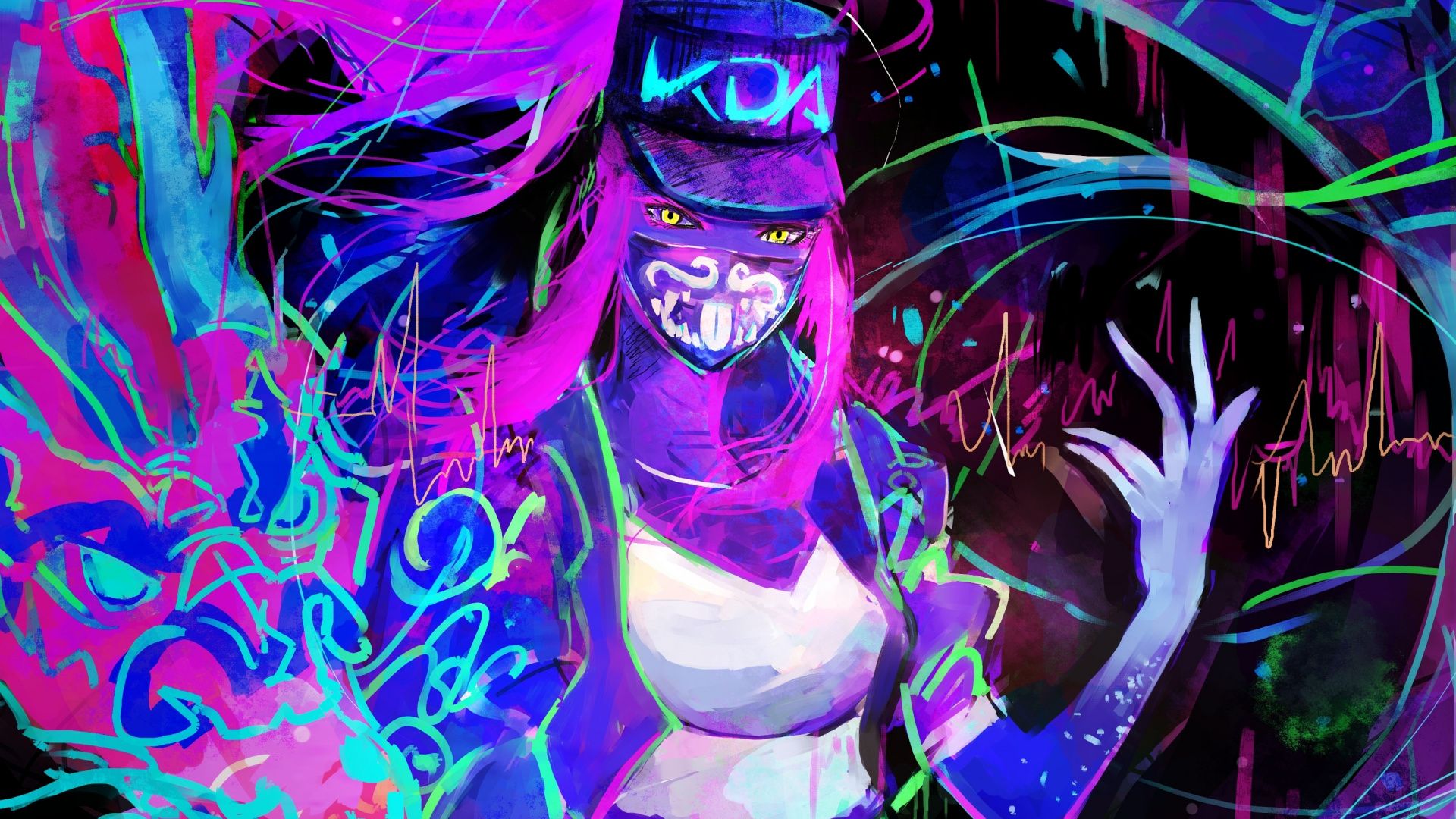 Akali Paint League Of Legends Wallpapers