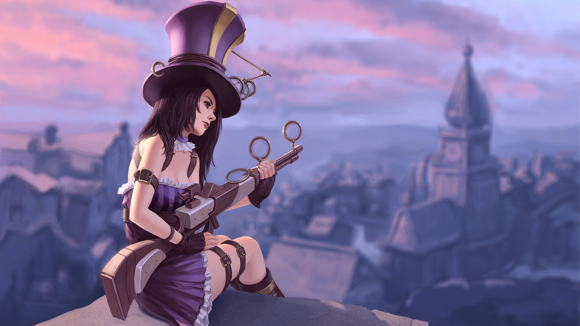 Arcane Caitlyn League of Legends Splash Wallpapers